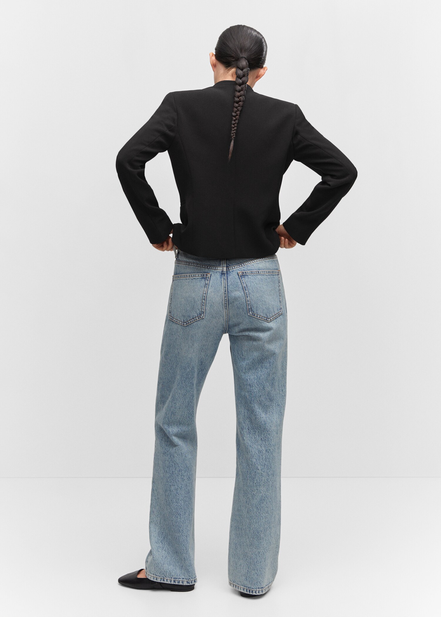 Contrasting trims blazer - Reverse of the article