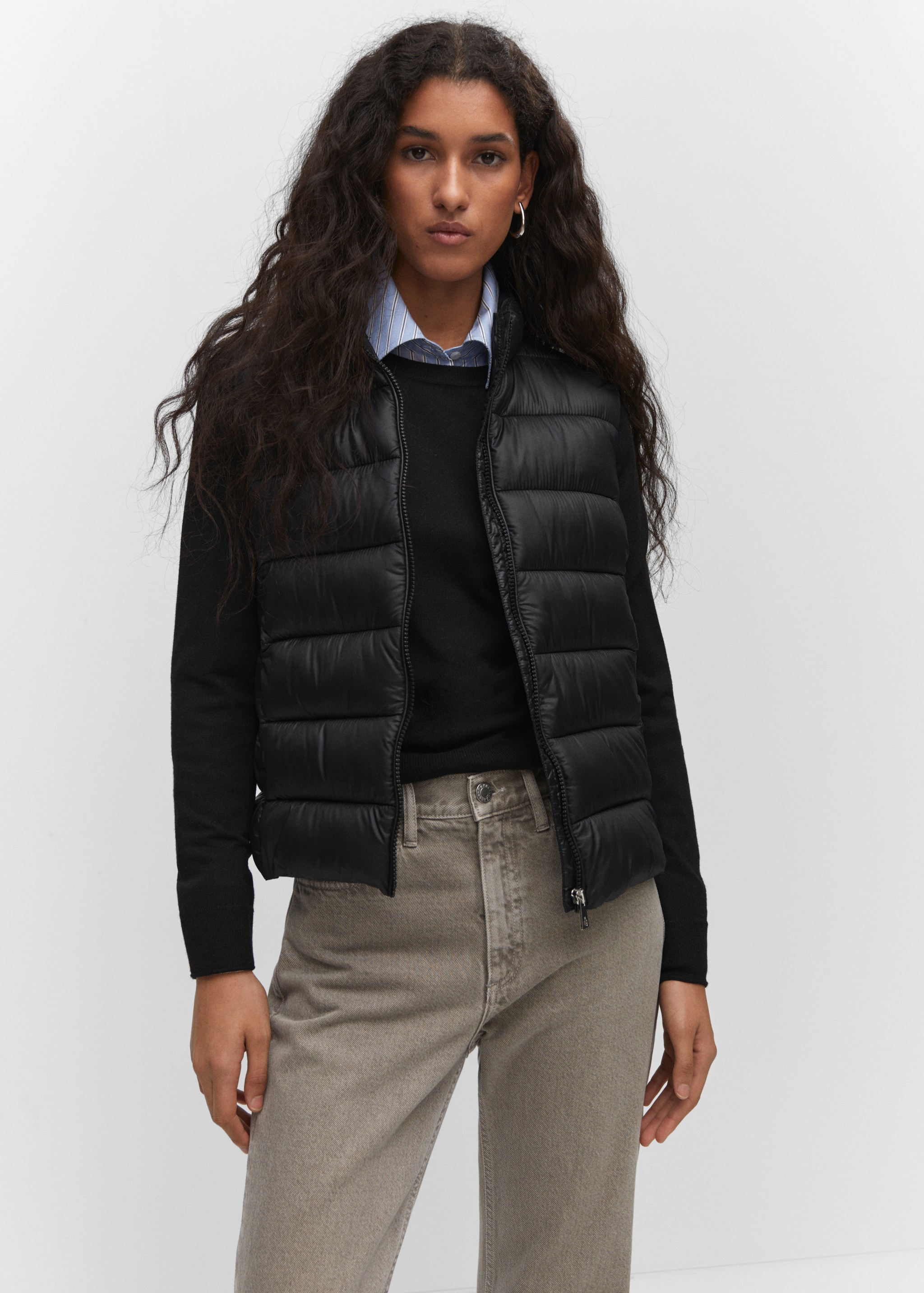 Gilet Veste Sans Manche Femme Mango Gilet Matelassé Ultraléger