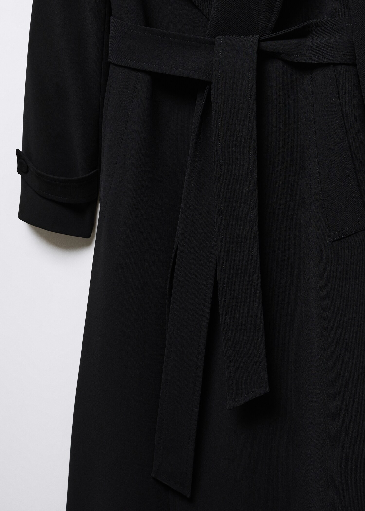 Oversized trench coat with tie - Detalji artikla 8