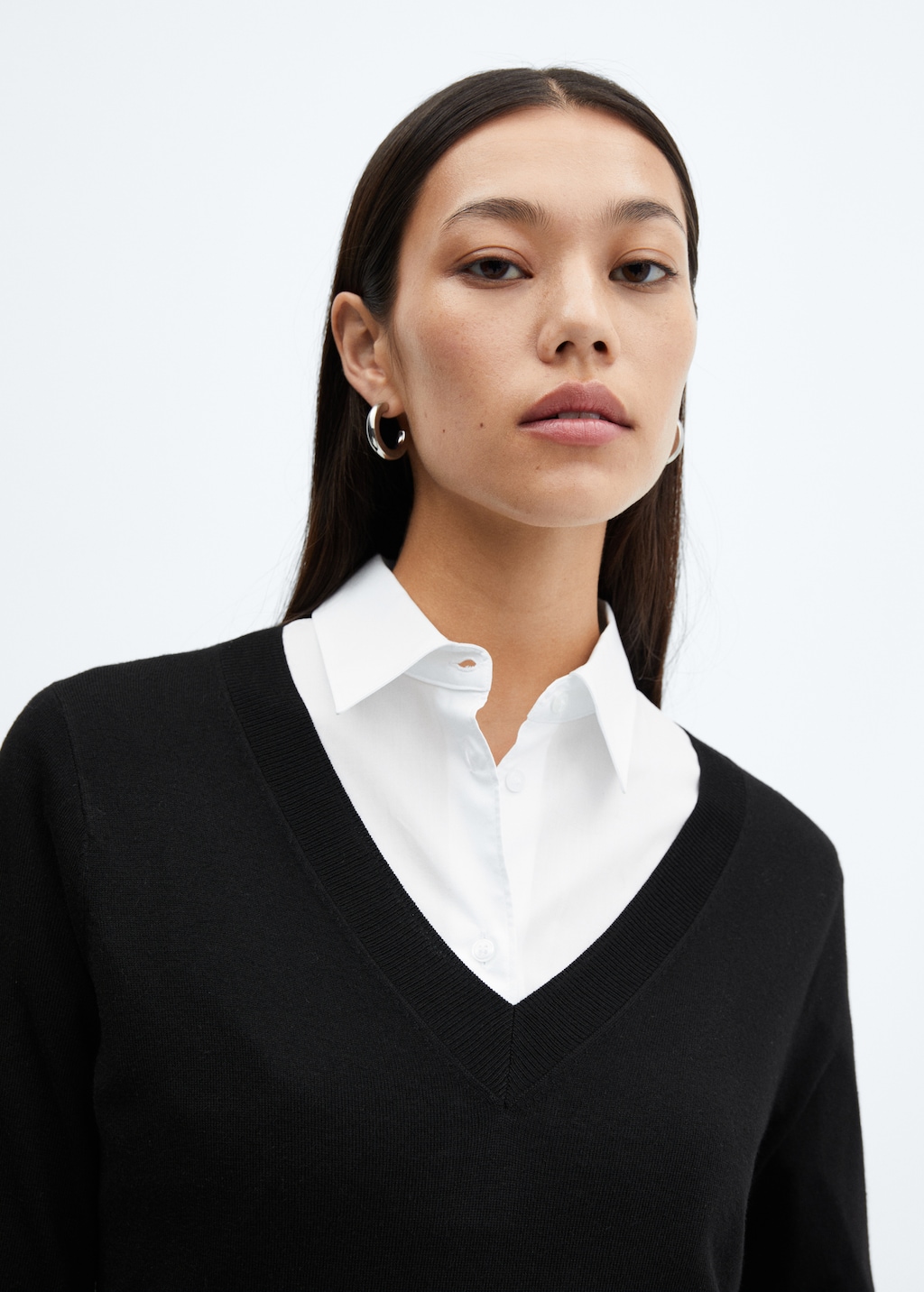 Plain v neck sweaters deals