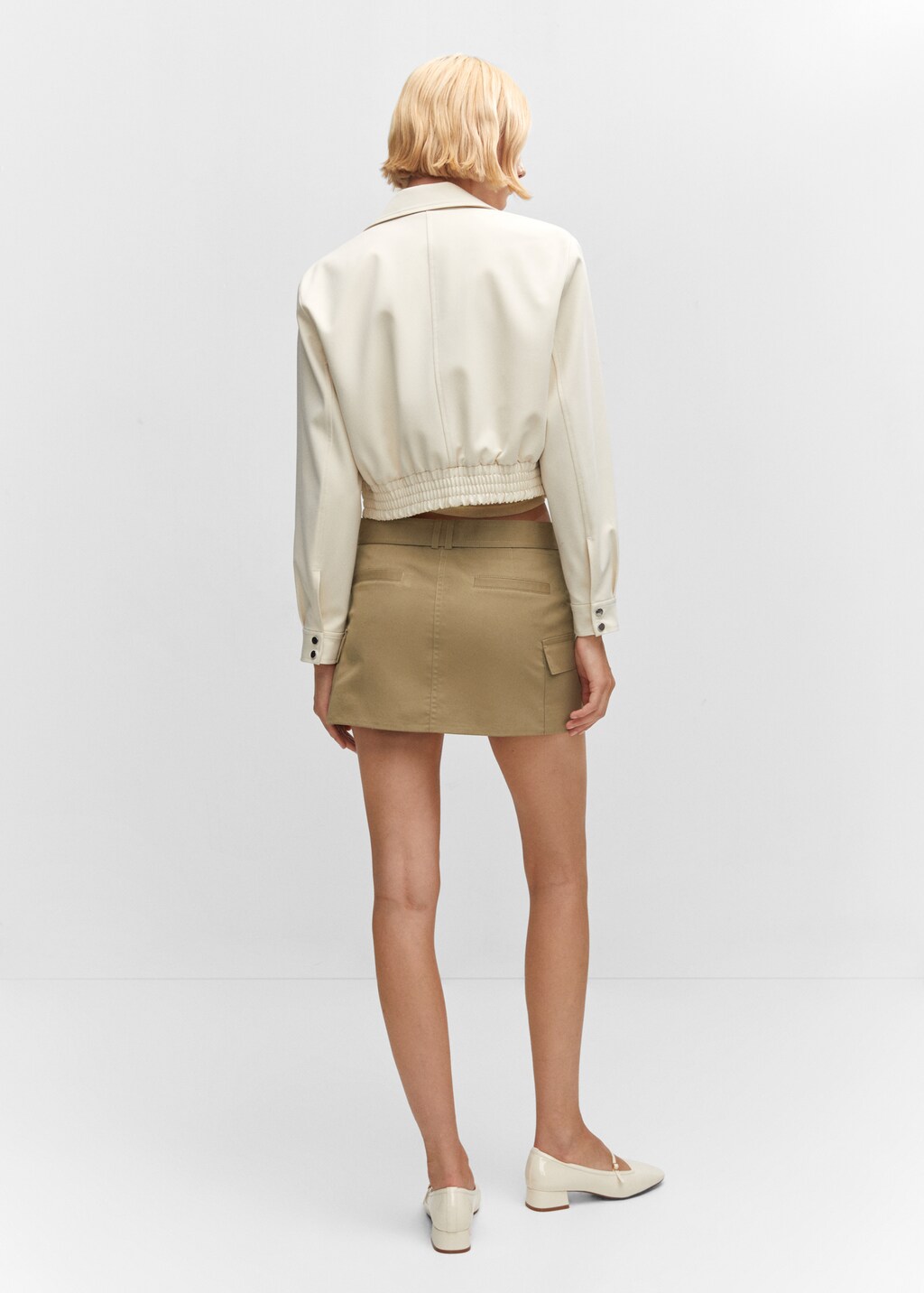 Cargo mini-skirt with belt - Women | MANGO Georgia