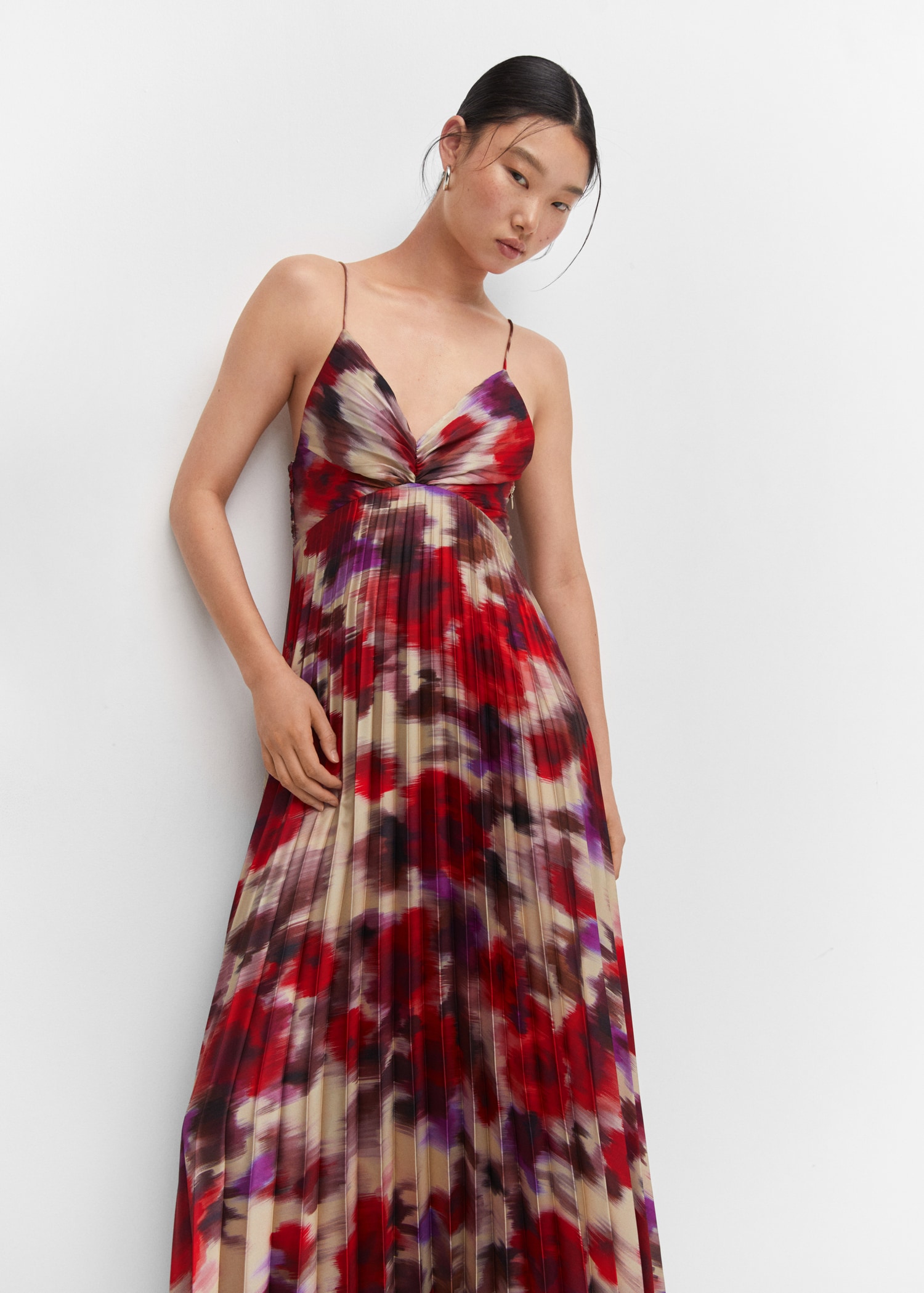 Rocío Osorno Mango Vestido Rojo Plisado Mango Zara Vestido Lila