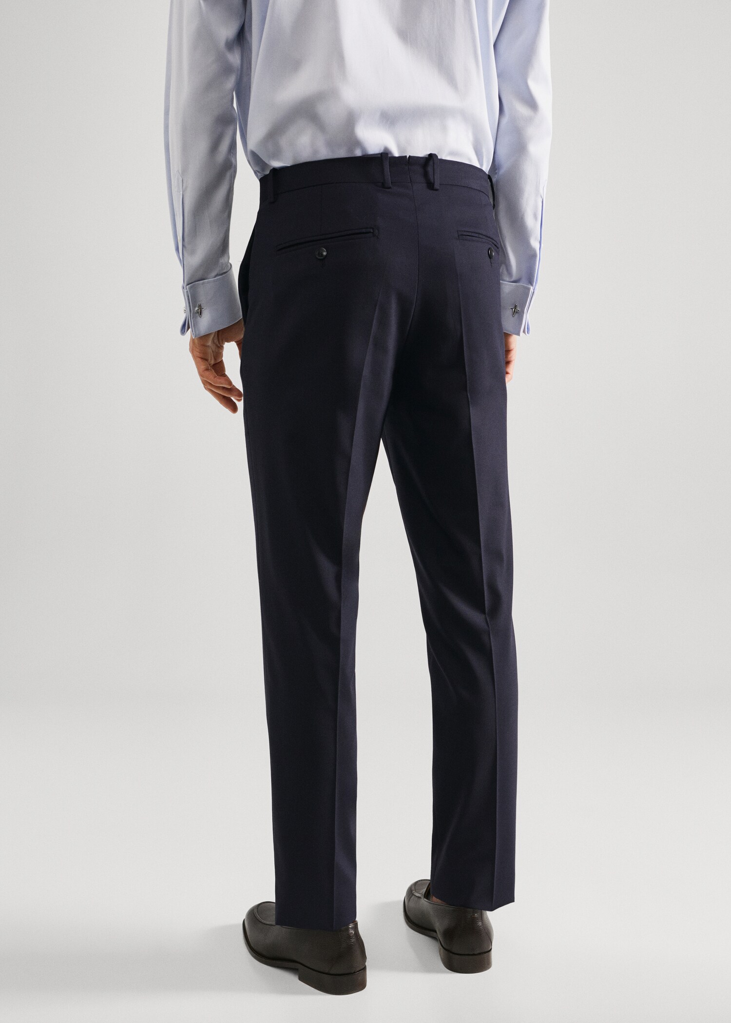 Wollen slim-fit pantalon - Achterkant van het artikel