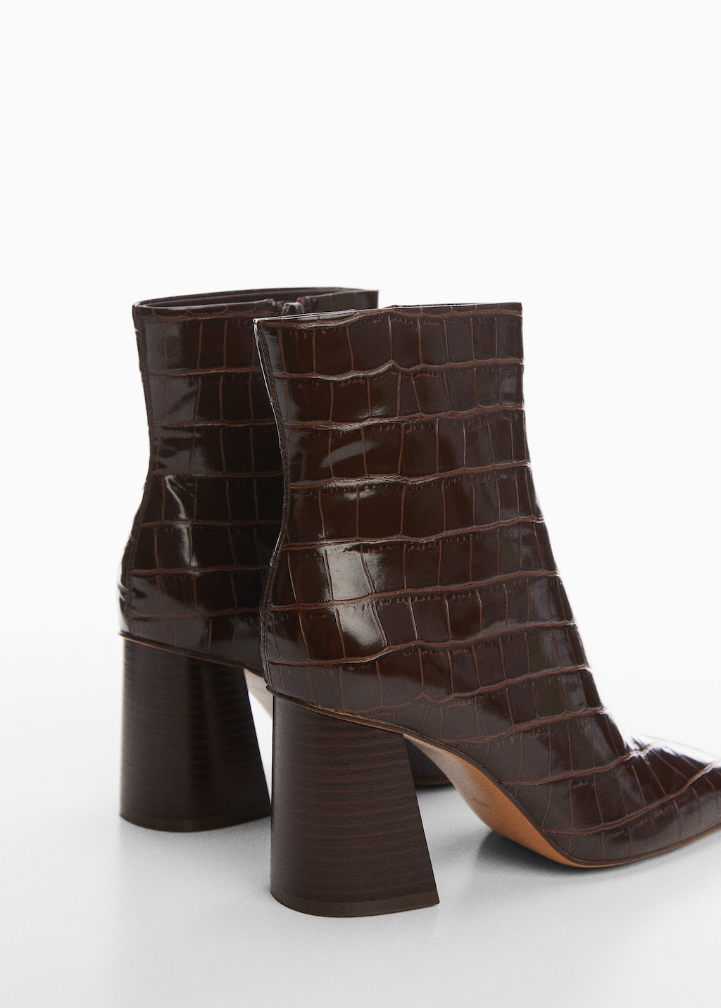 Bottines talon bout carre