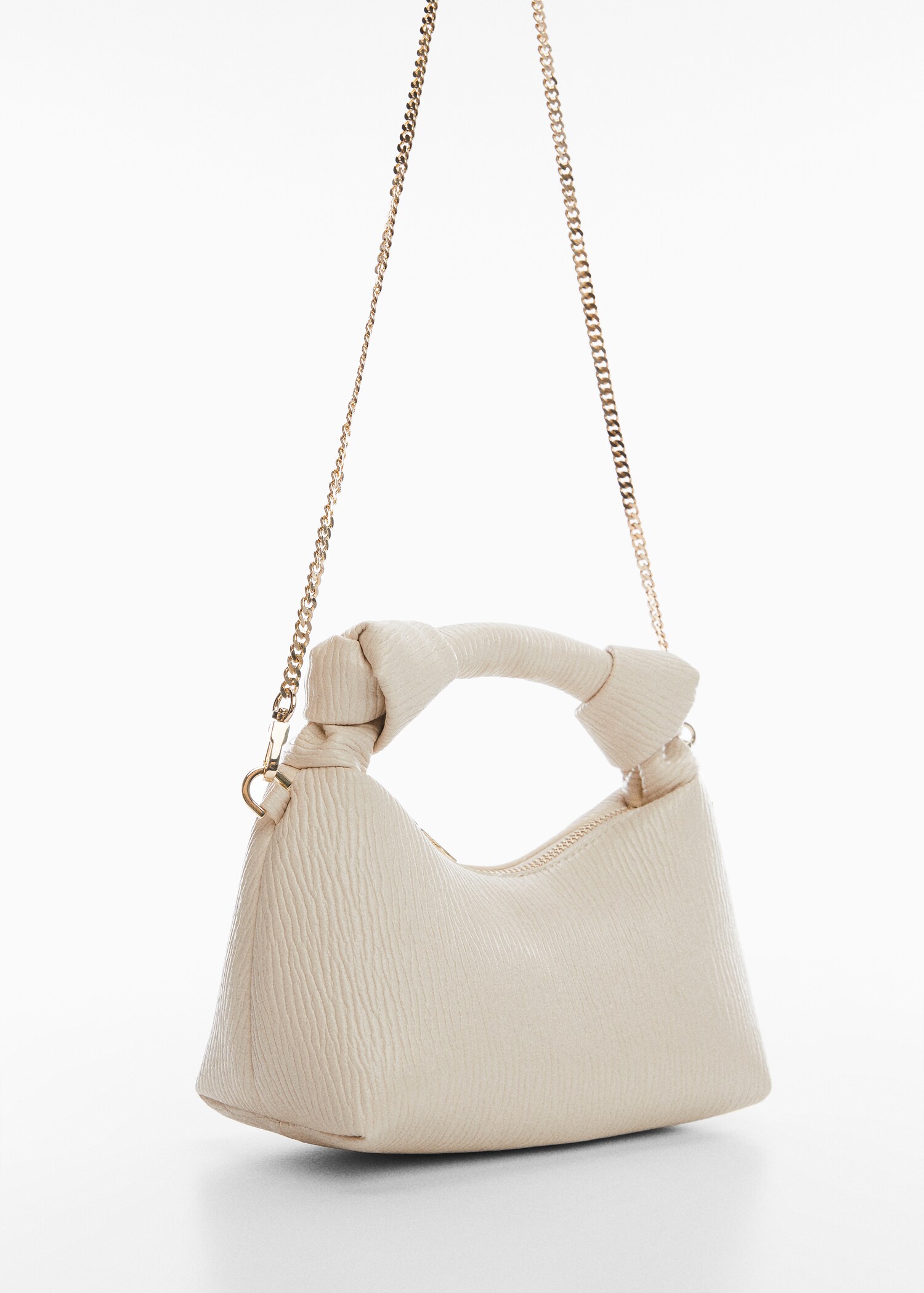 Textured knot handle bag - Medium plane