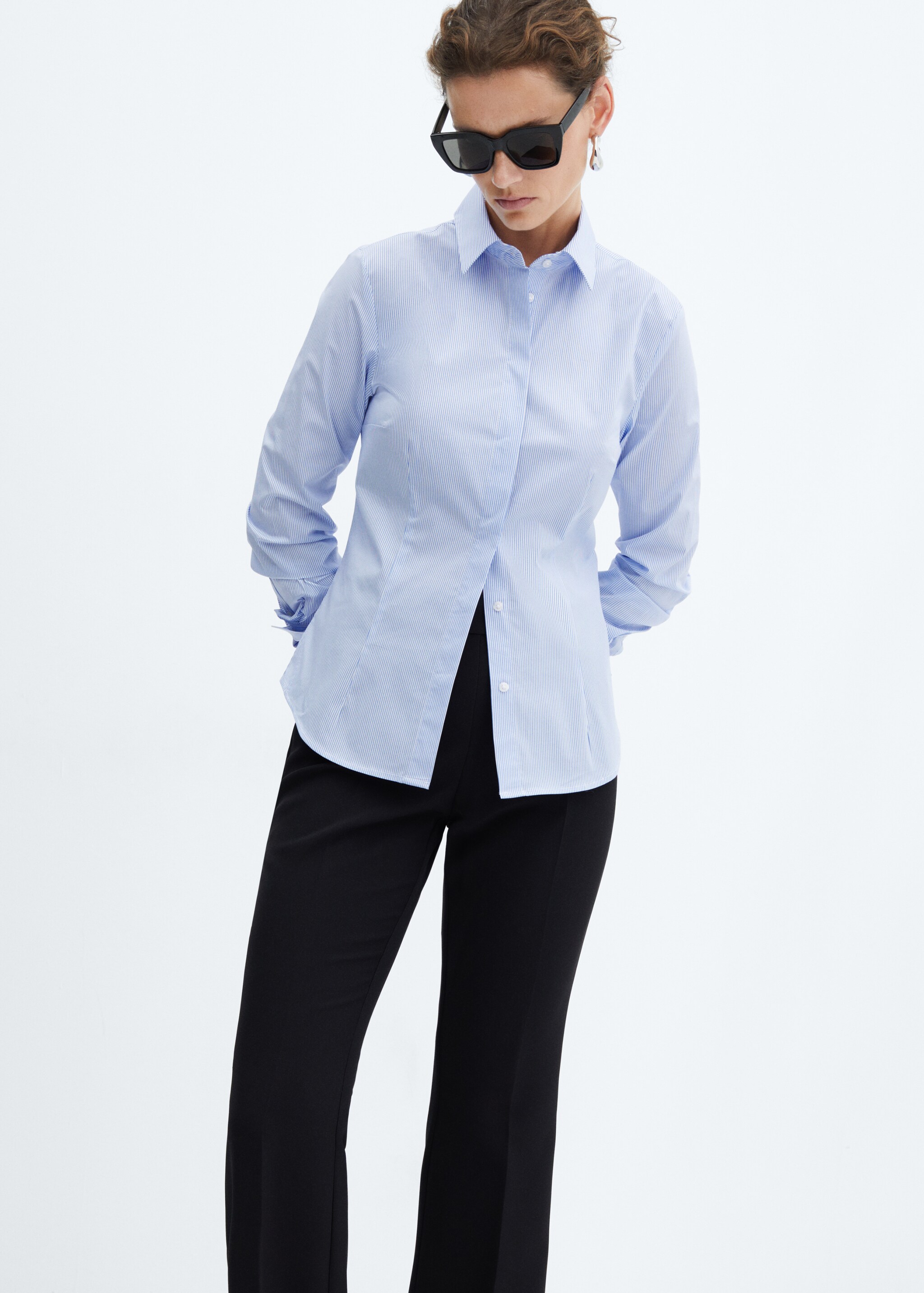 Fitted cotton shirt - Details of the article 2
