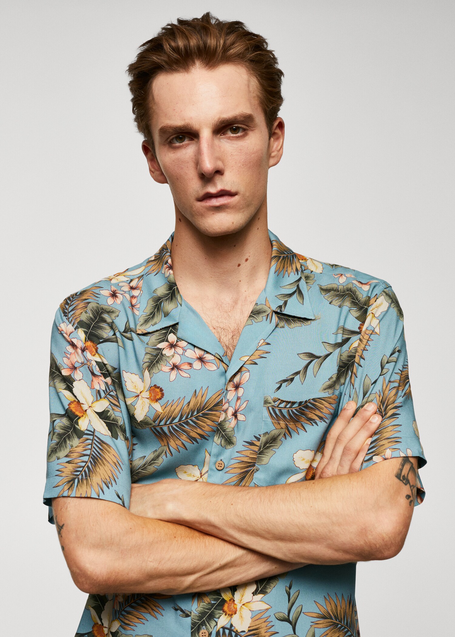 Chemise regular-fit en imprimé hawaïen - Détail de l'article 1