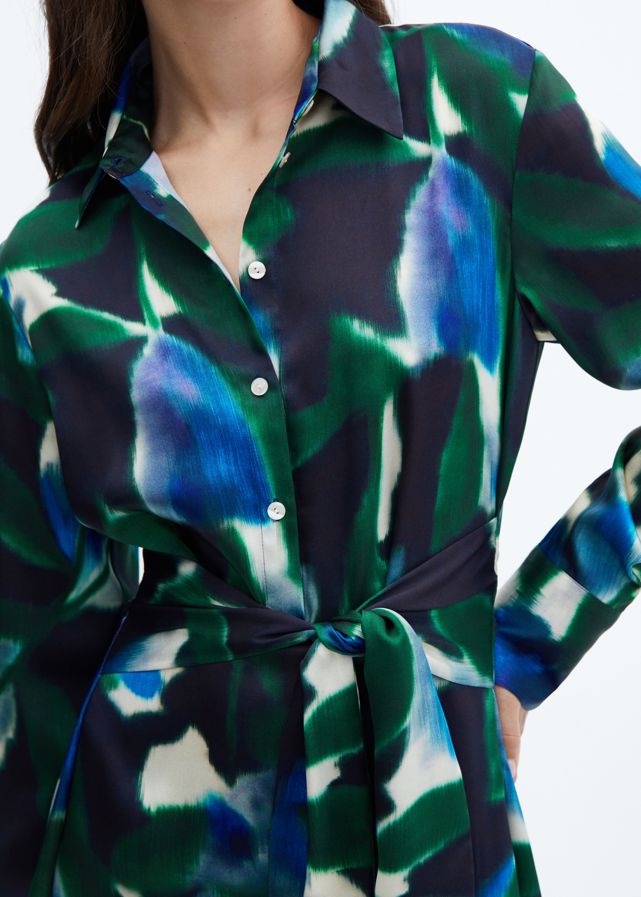 Printed shirt dress - Details of the article 6