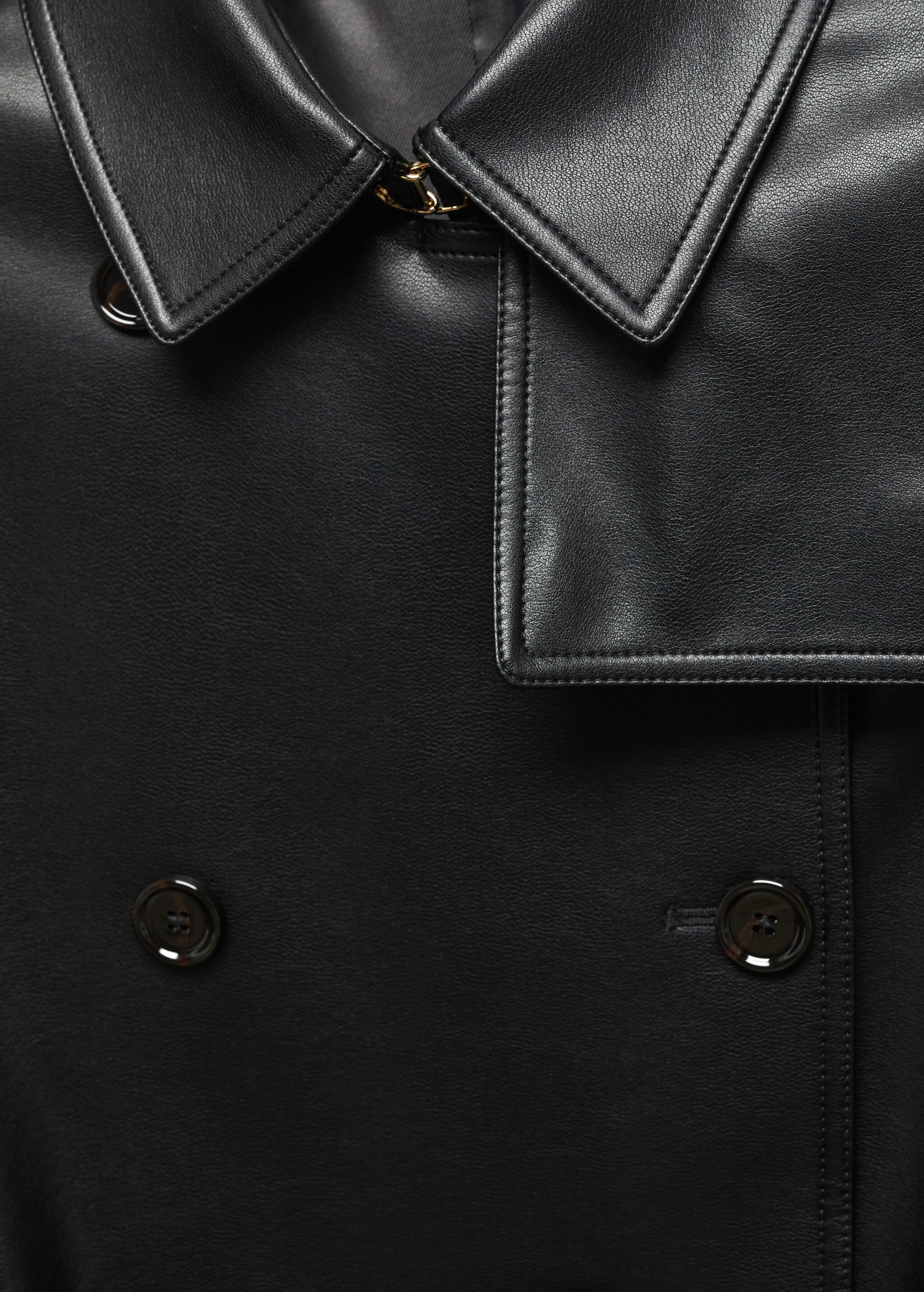 Leather-effect trench coat - Details of the article 8