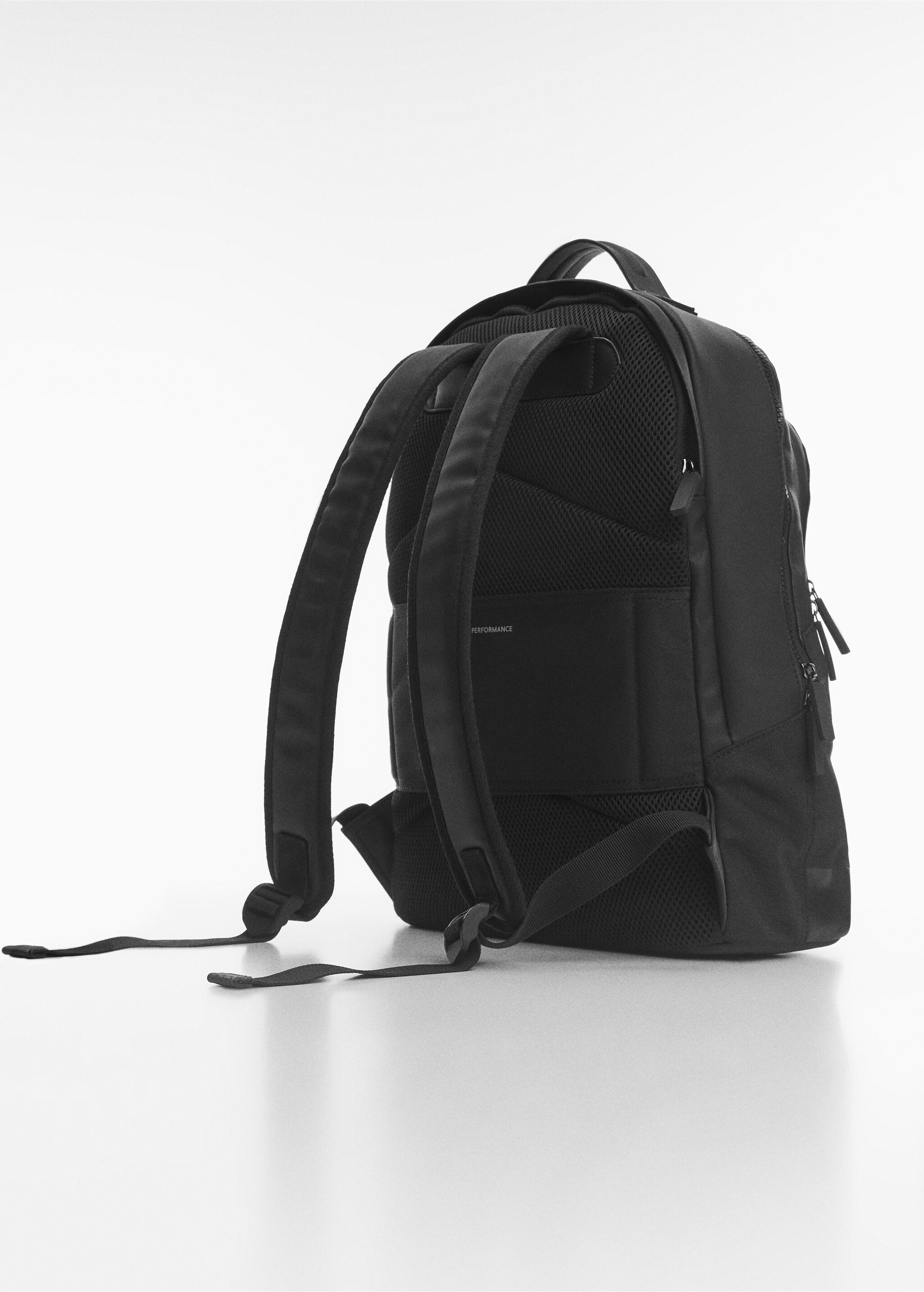 Water-repellent leather-effect backpack - Plan mediu