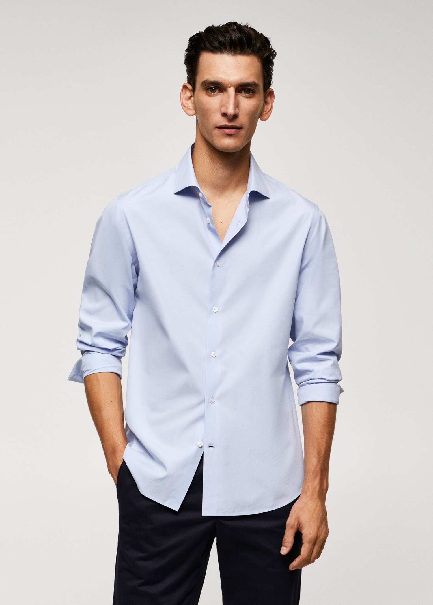 Chemise slim fit 100 % coton - Plan moyen