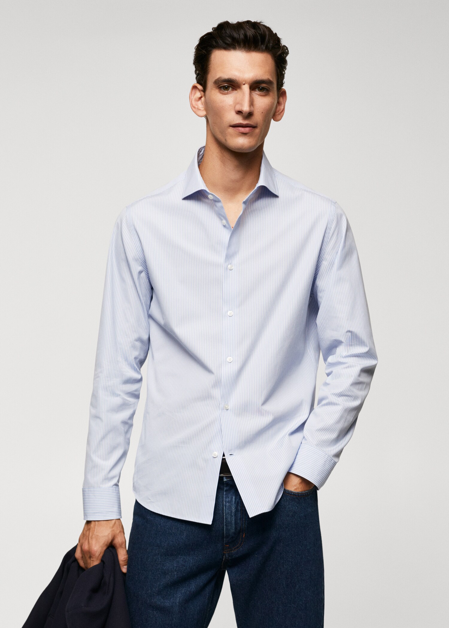 Chemise slim fit 100 % coton - Plan moyen