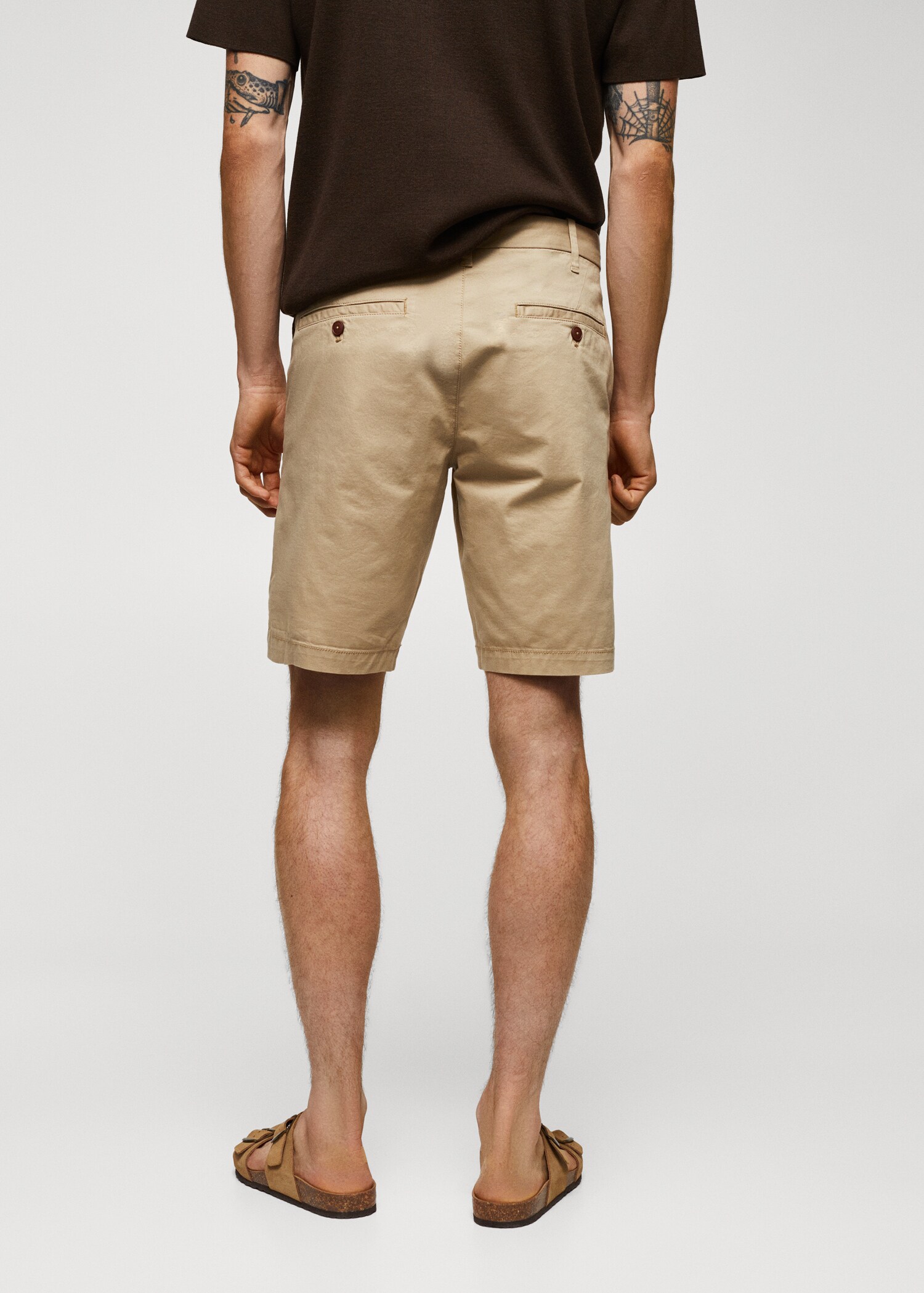 Bermuda slim-fit chino coton - Verso de l’article