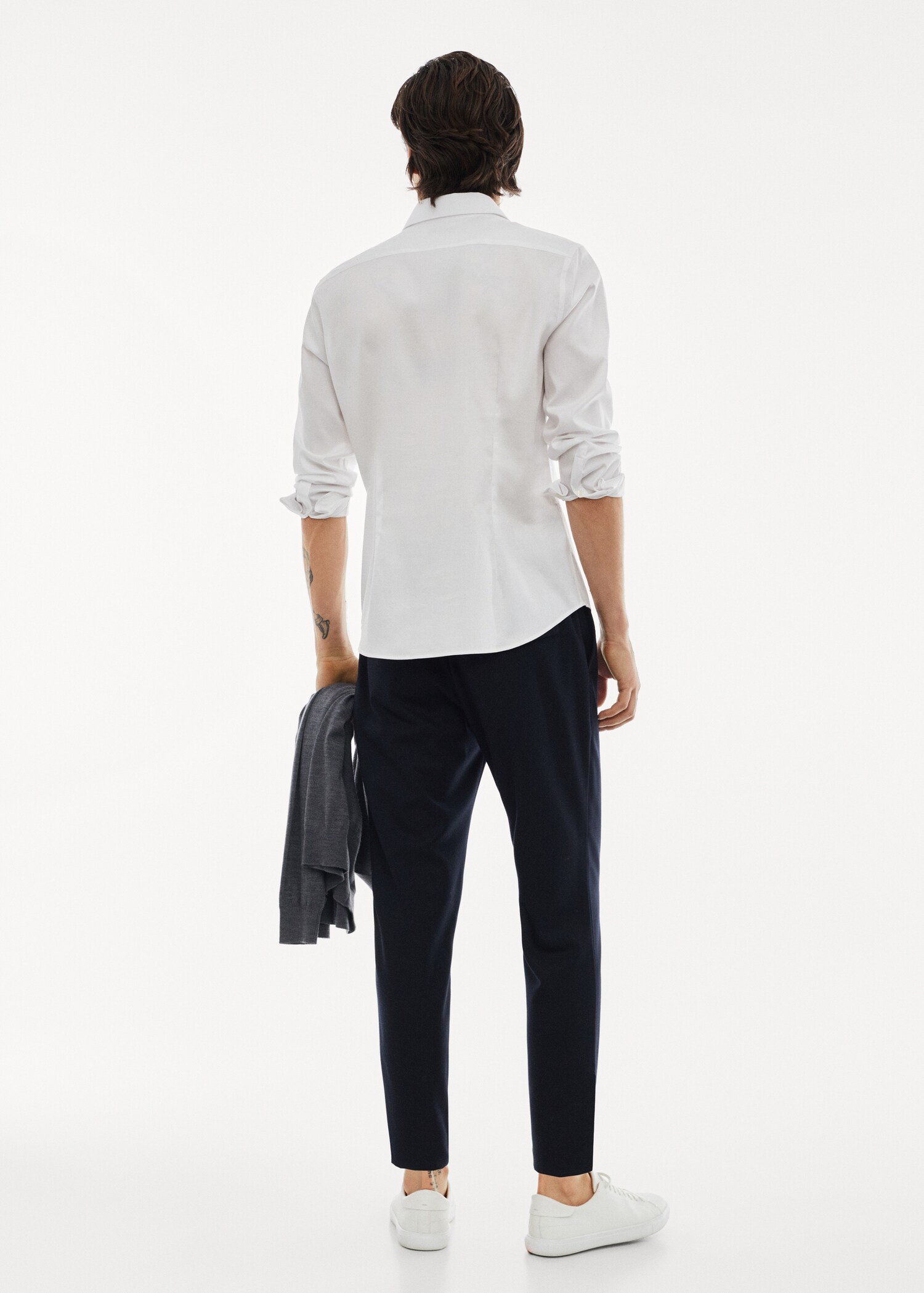 Camisa traje microestructura strech - Reverso del artículo