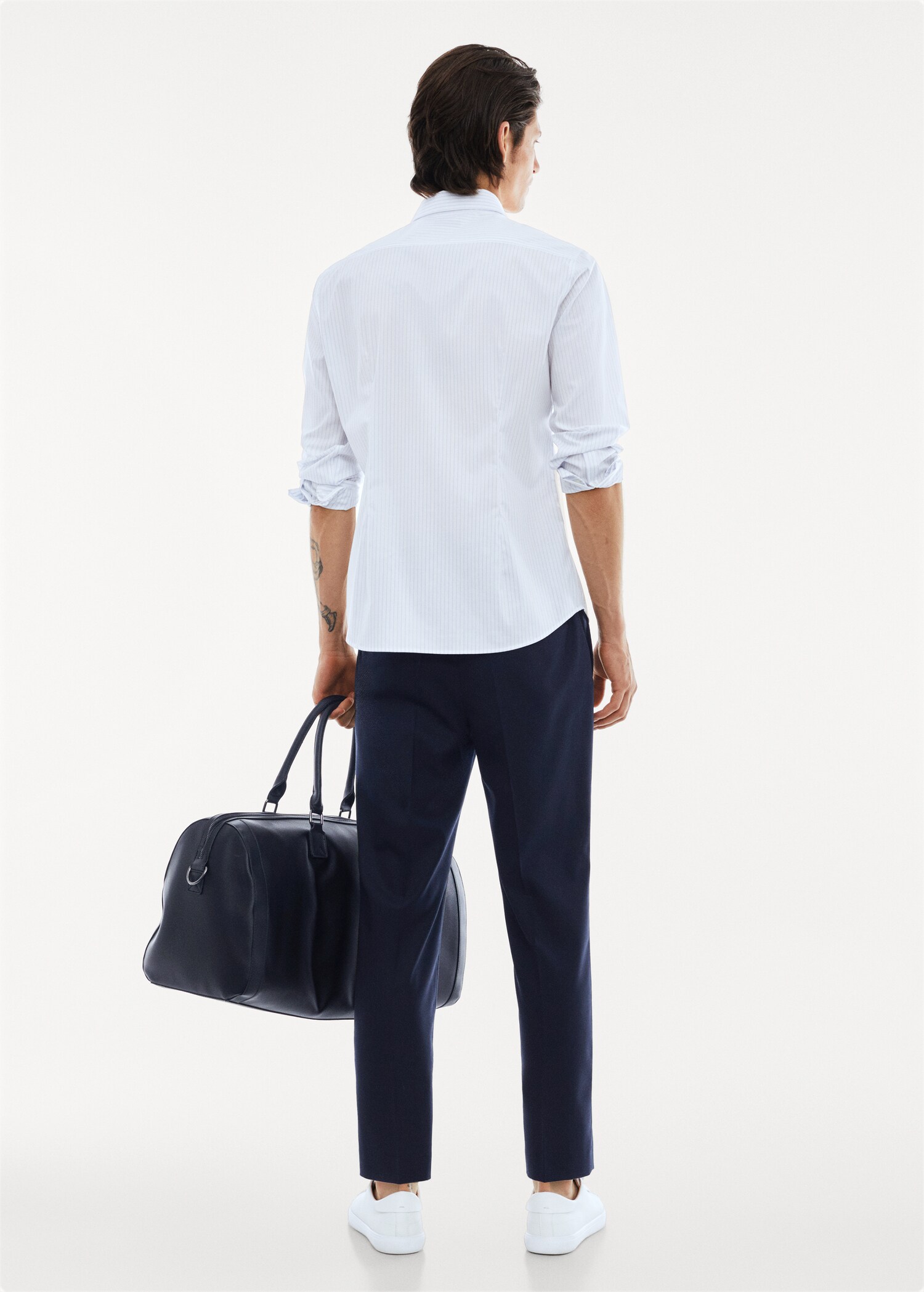 Camisa traje microestructura strech - Reverso del artículo