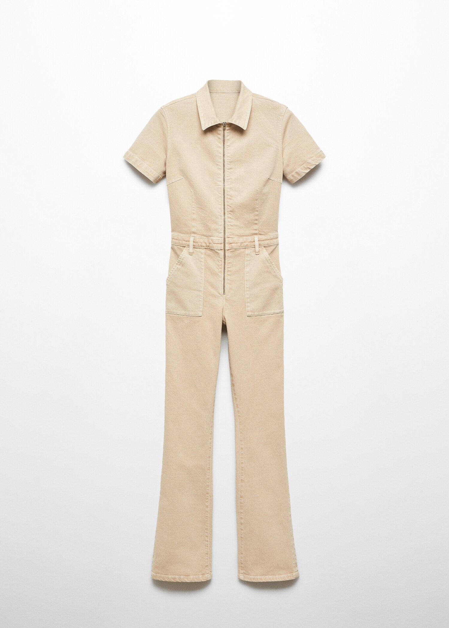 Denim zipper jumpsuit - Article without model