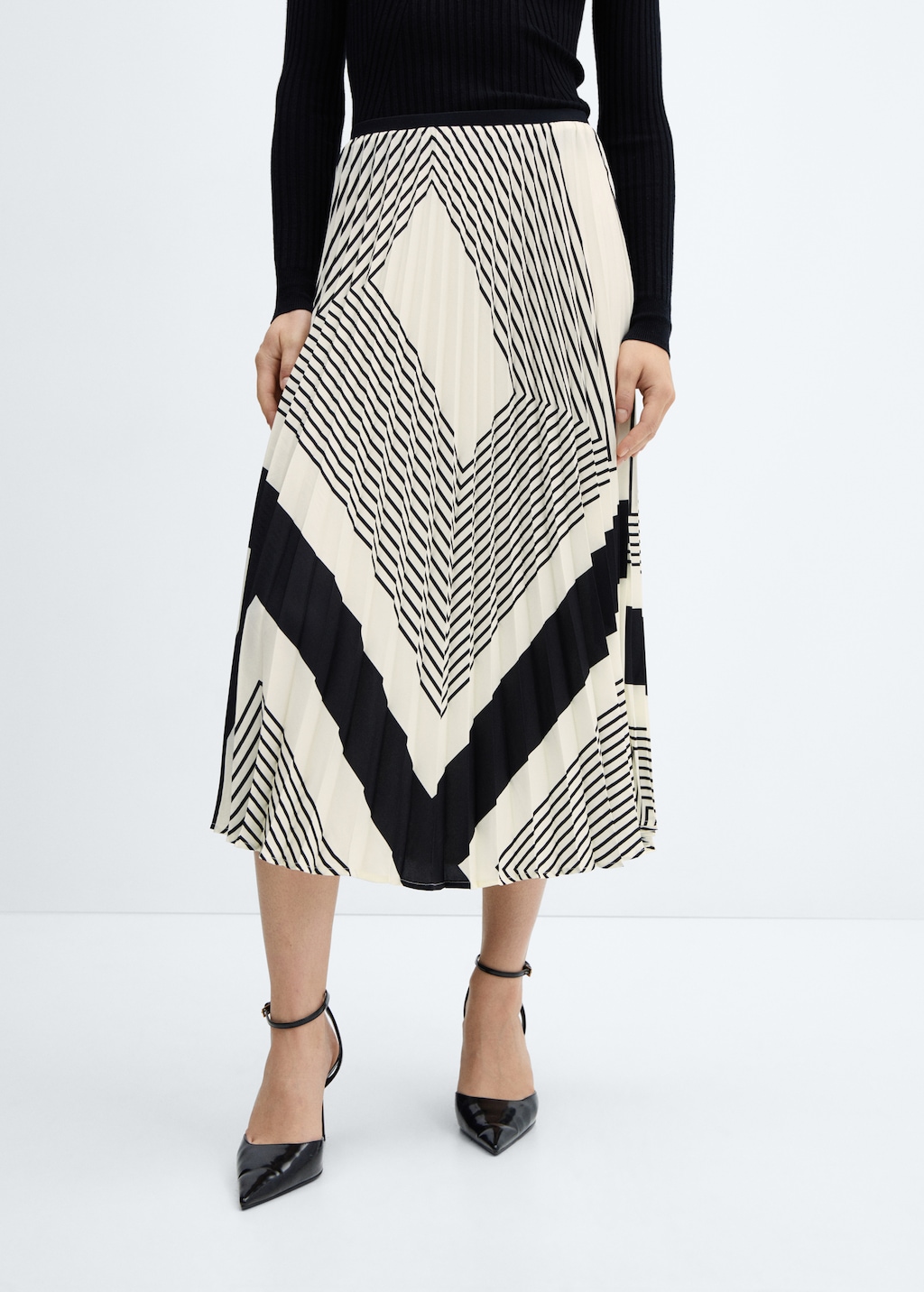 Mid length pleated skirts 3xl discount