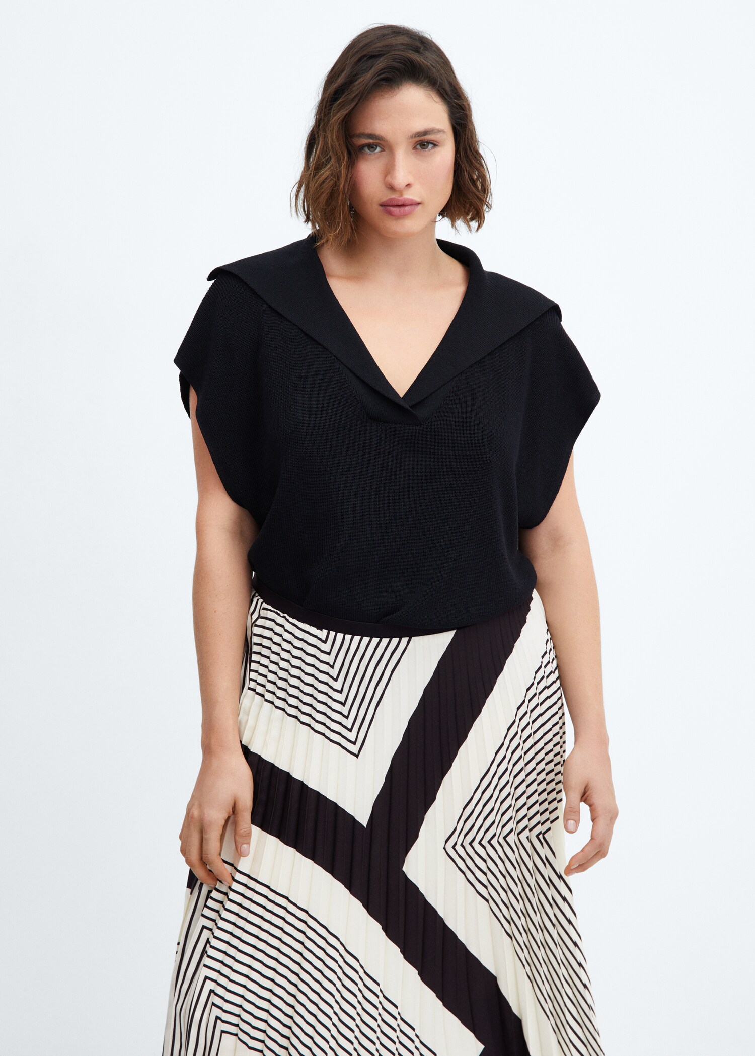 Stripes pleated skirt - Details of the article 5