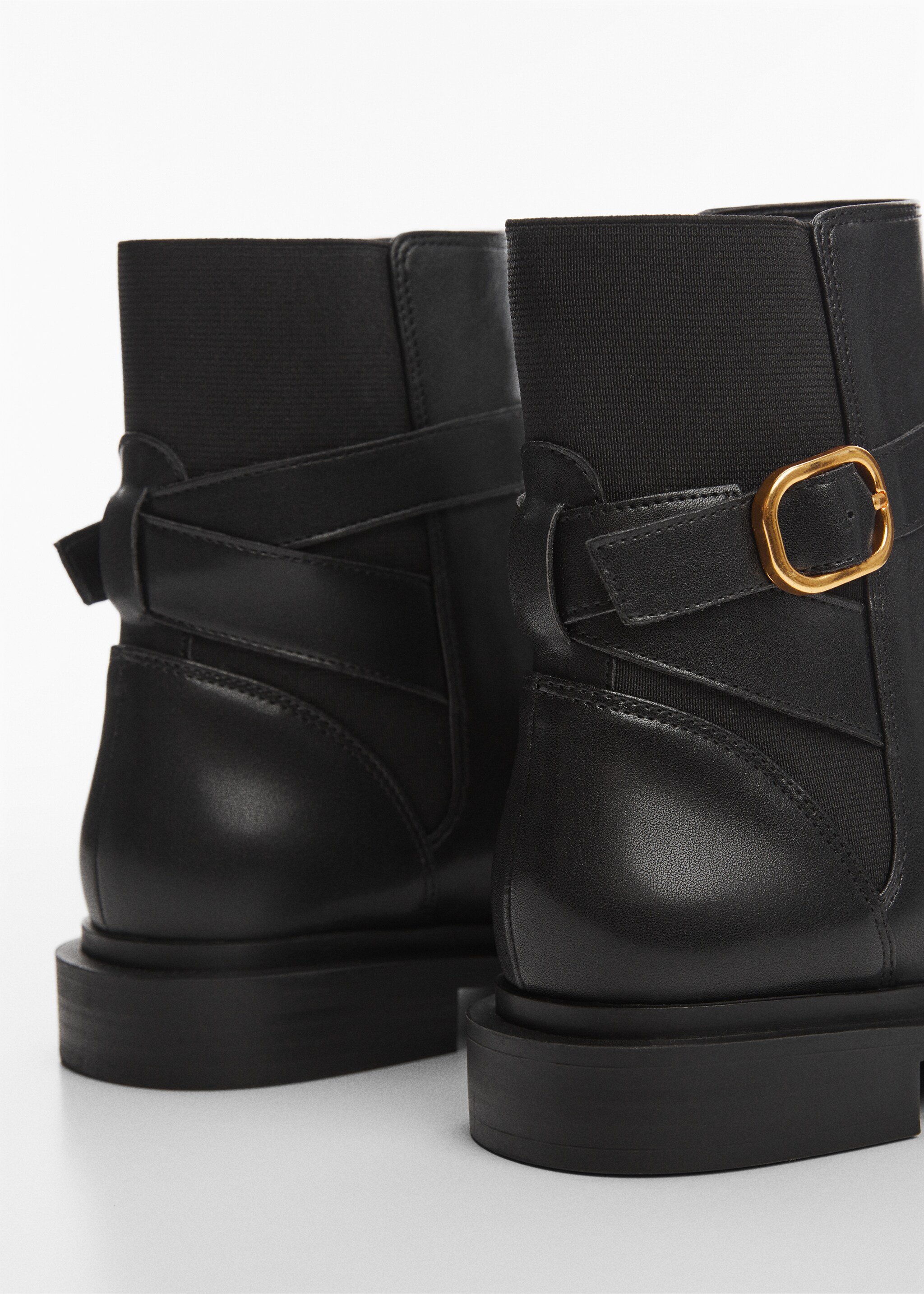 Ankle boots with elastic panel and buckle - Details of the article 1