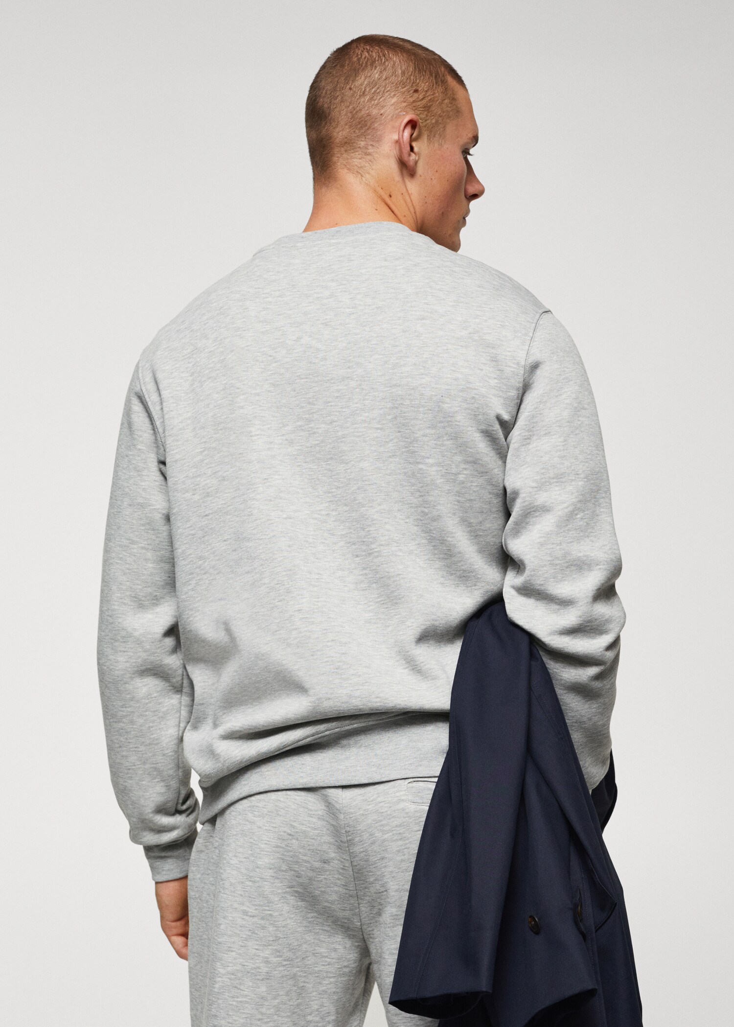 Lightweight cotton sweatshirt - Spatele articolului