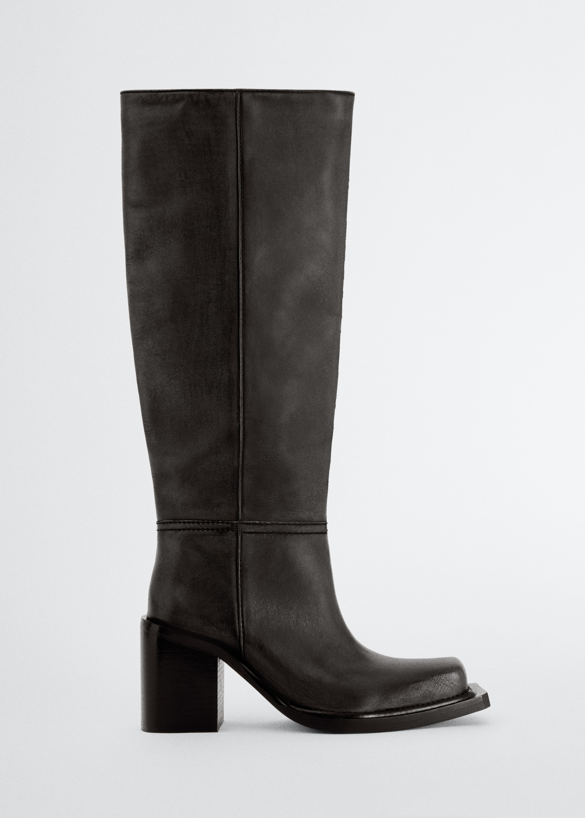 Leather boots with tall leg - Article without model
