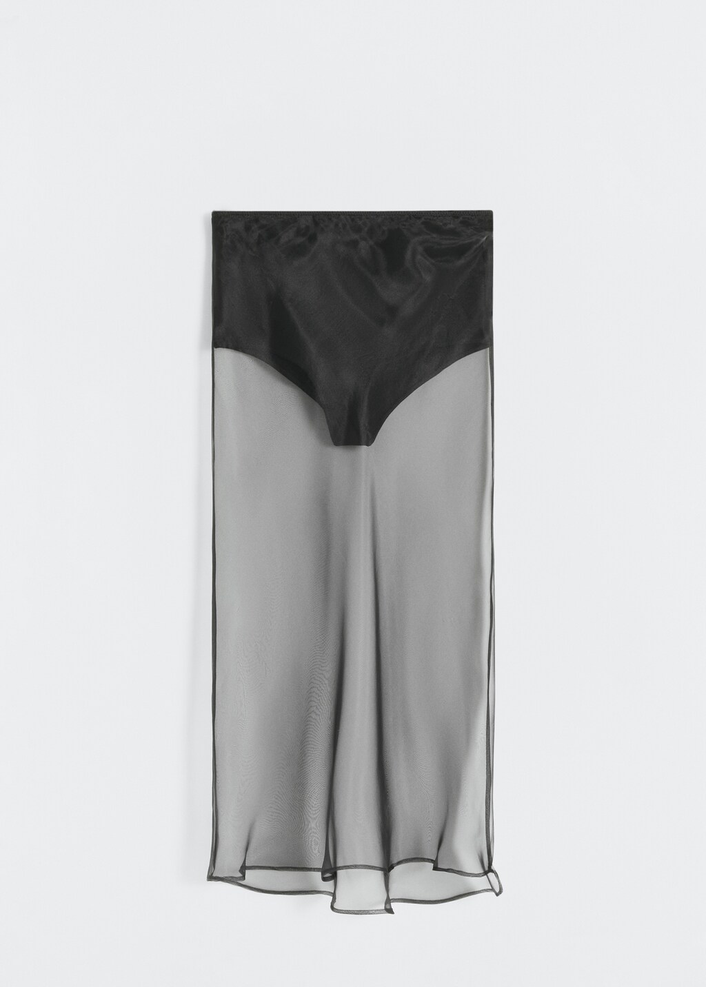 Jupe midi transparente Femme MANGO France La Reunion