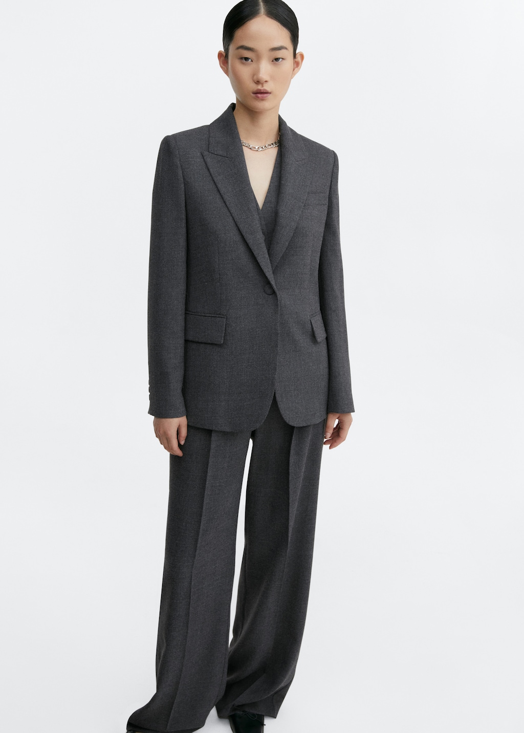 Structured suit blazer