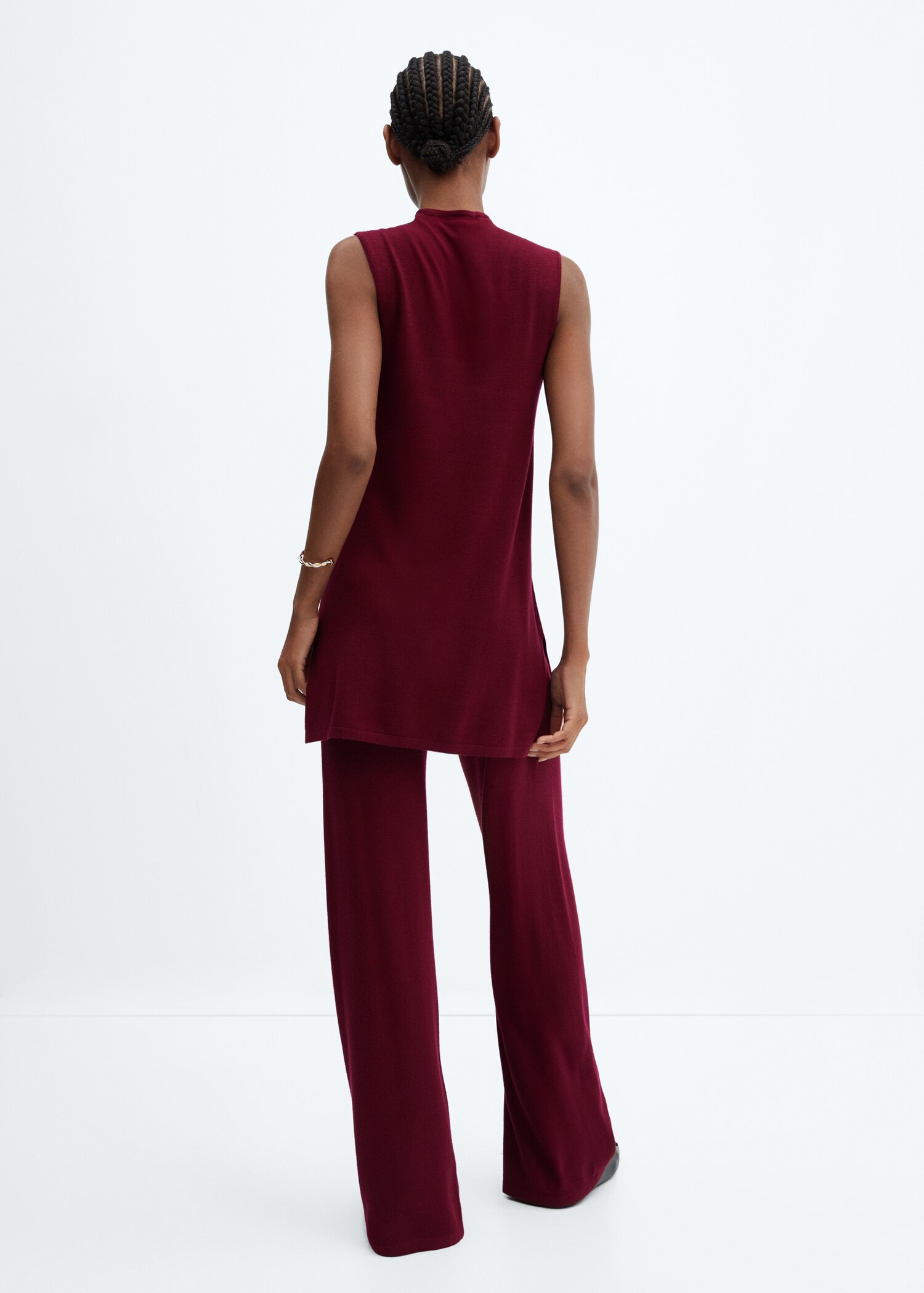 Pantalon wideleg maille fine - Verso de l’article