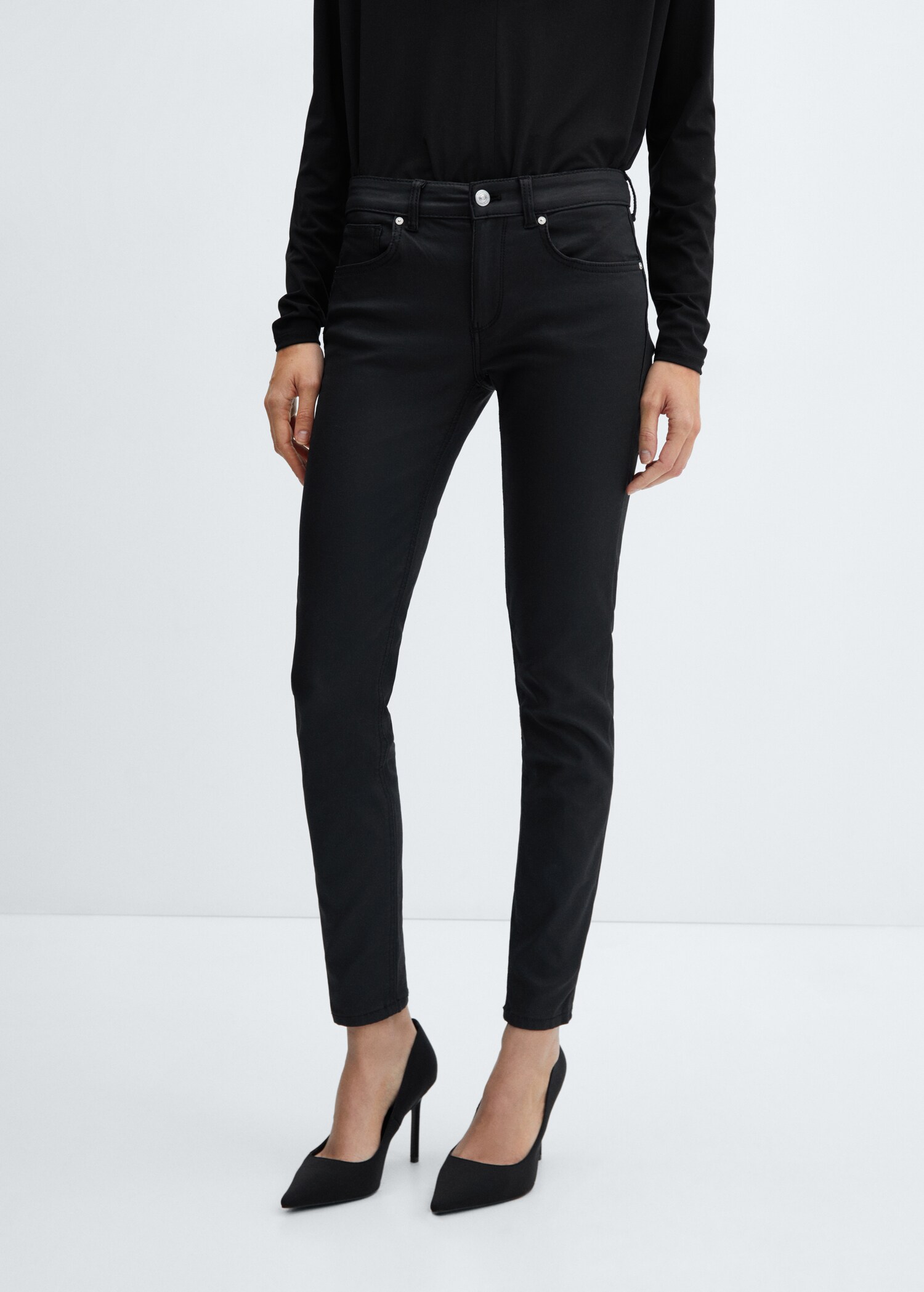 Jean skinny push-up enduit - Plan moyen