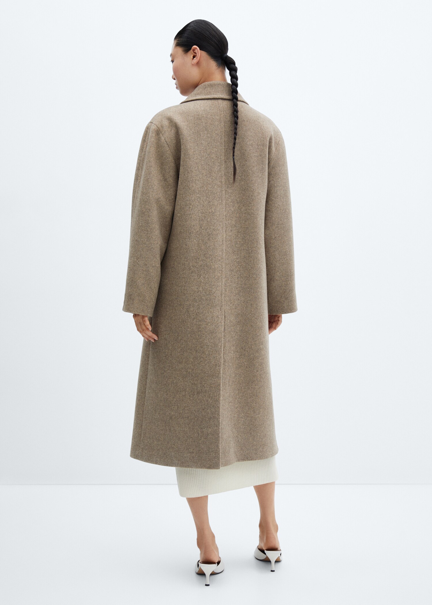 Oversize wool coat - Reverse of the article