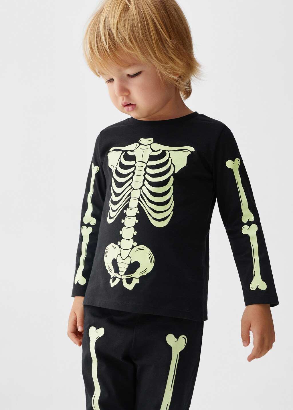 Glow in the dark skeleton pyjama Kids MANGO Azerbaijan