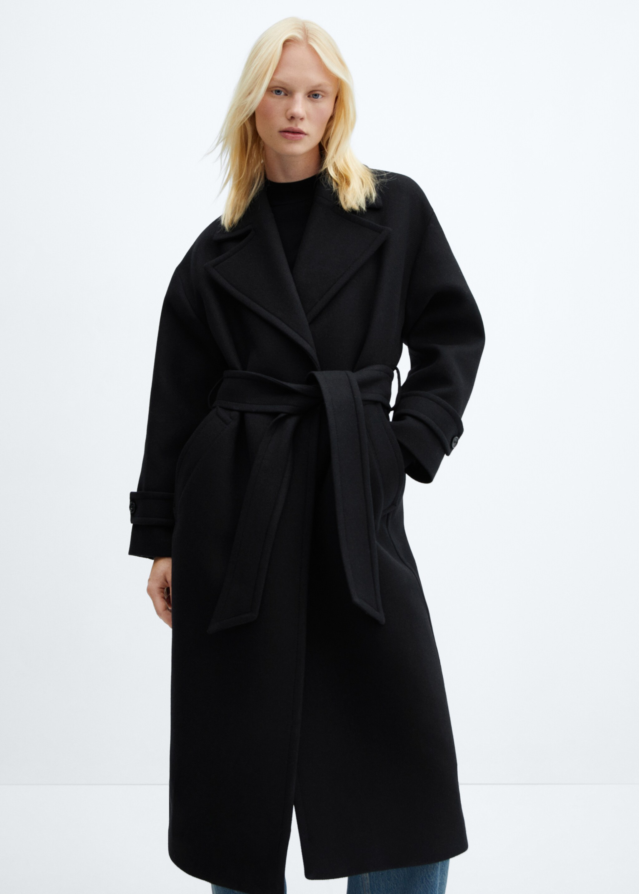 Maxi lapel Manteco wool coat - Medium plane