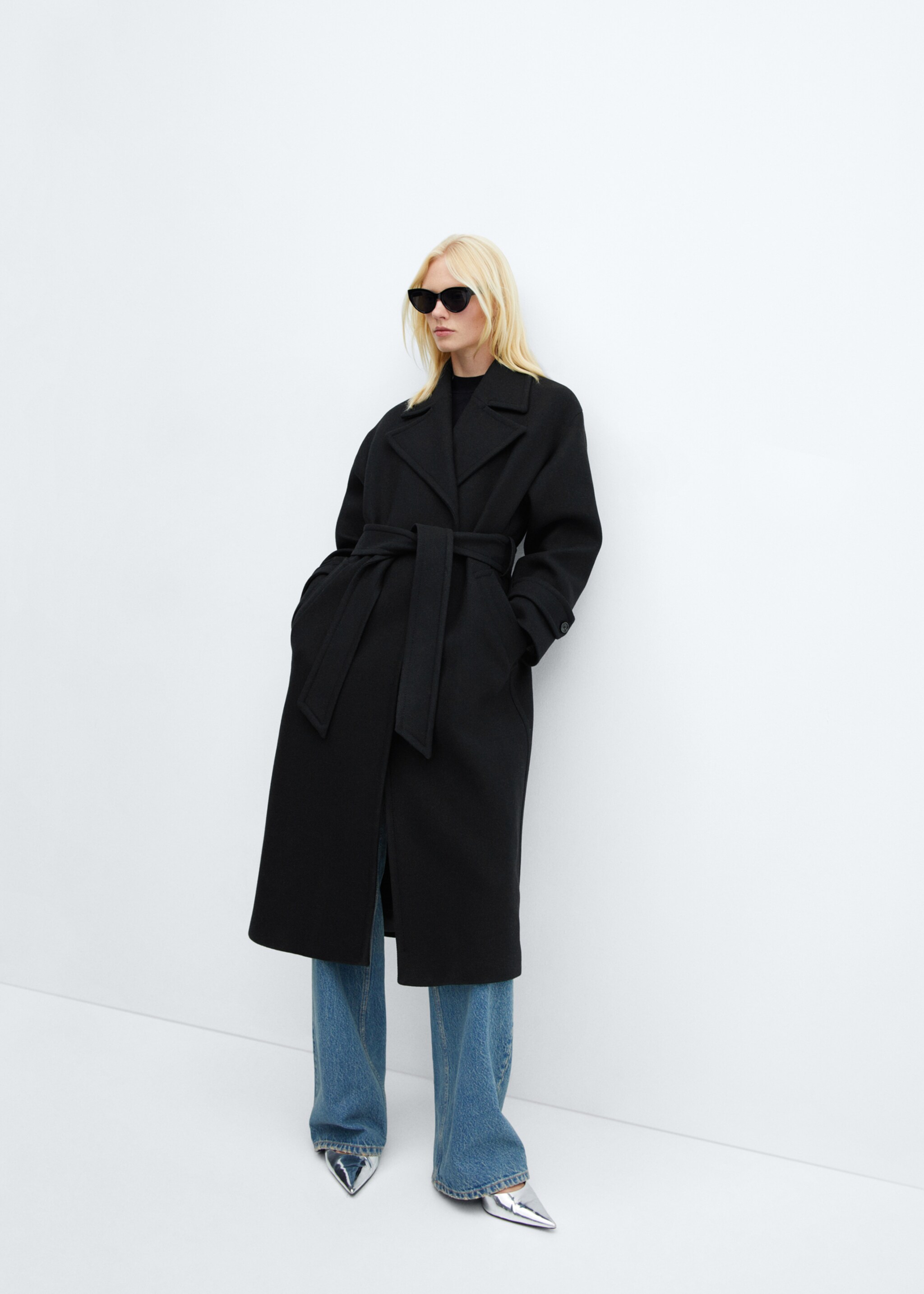 Maxi lapel Manteco wool coat - Details of the article 2