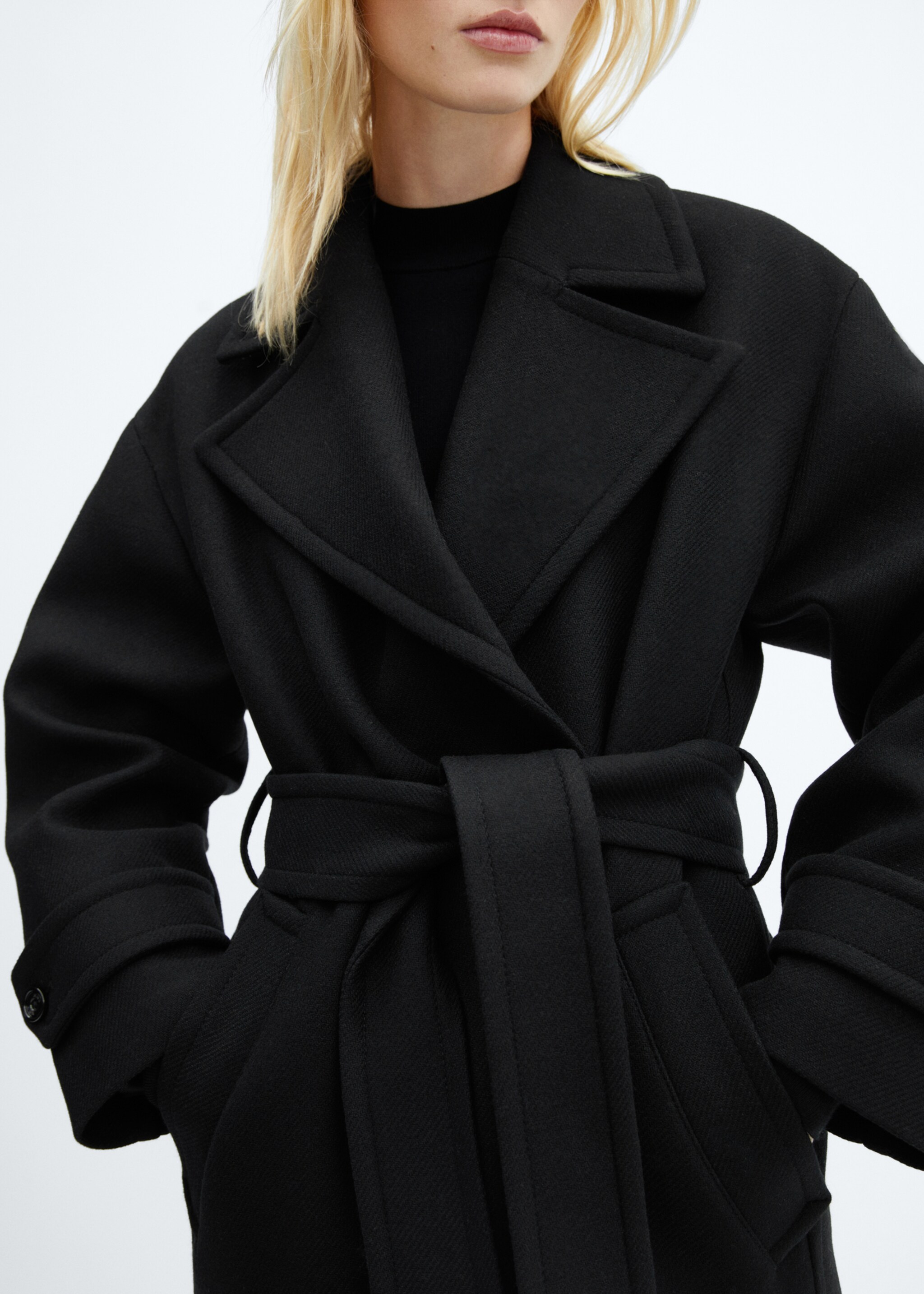 Maxi lapel Manteco wool coat - Details of the article 6