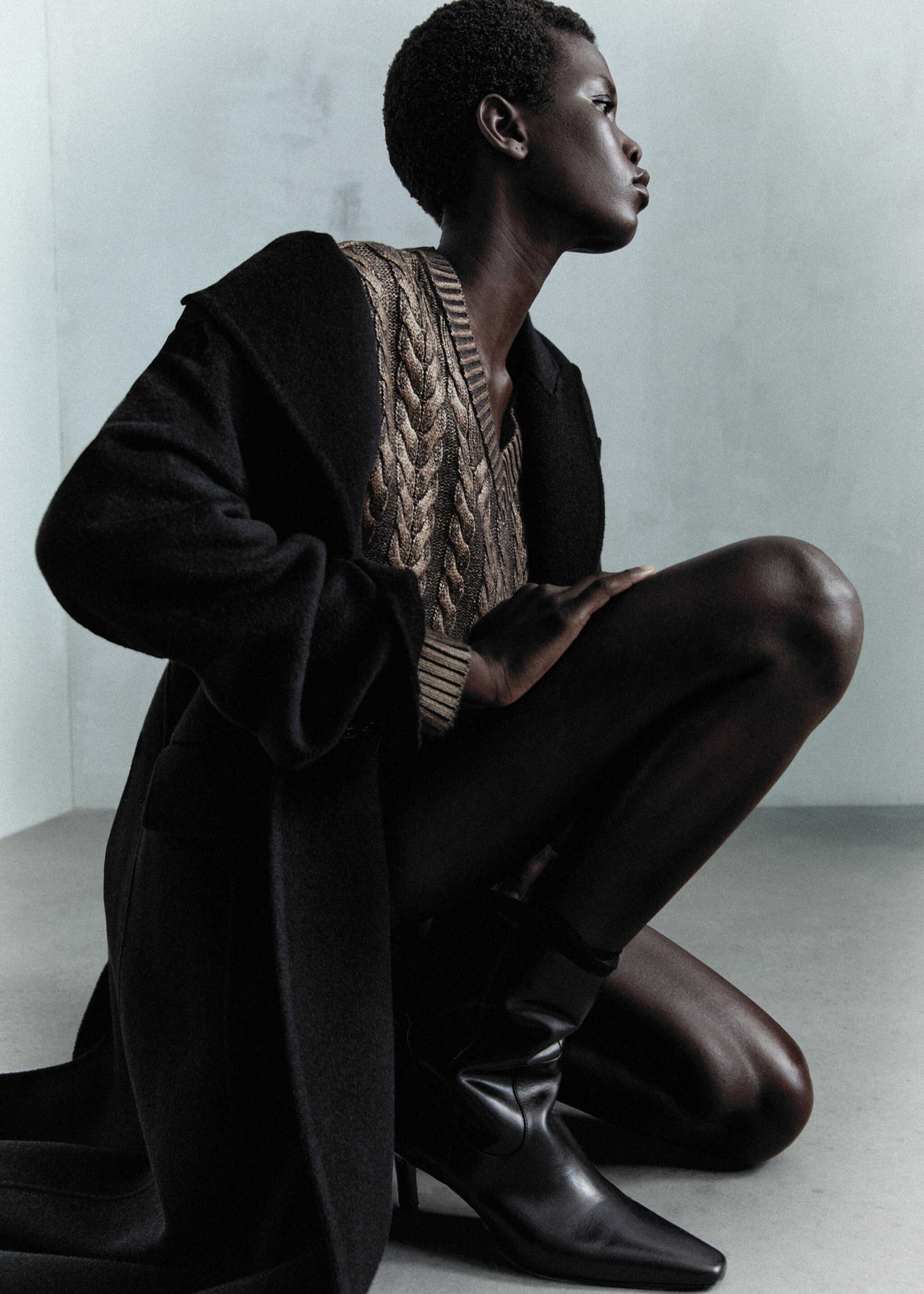 Maxi lapel Manteco wool coat - Details of the article 7