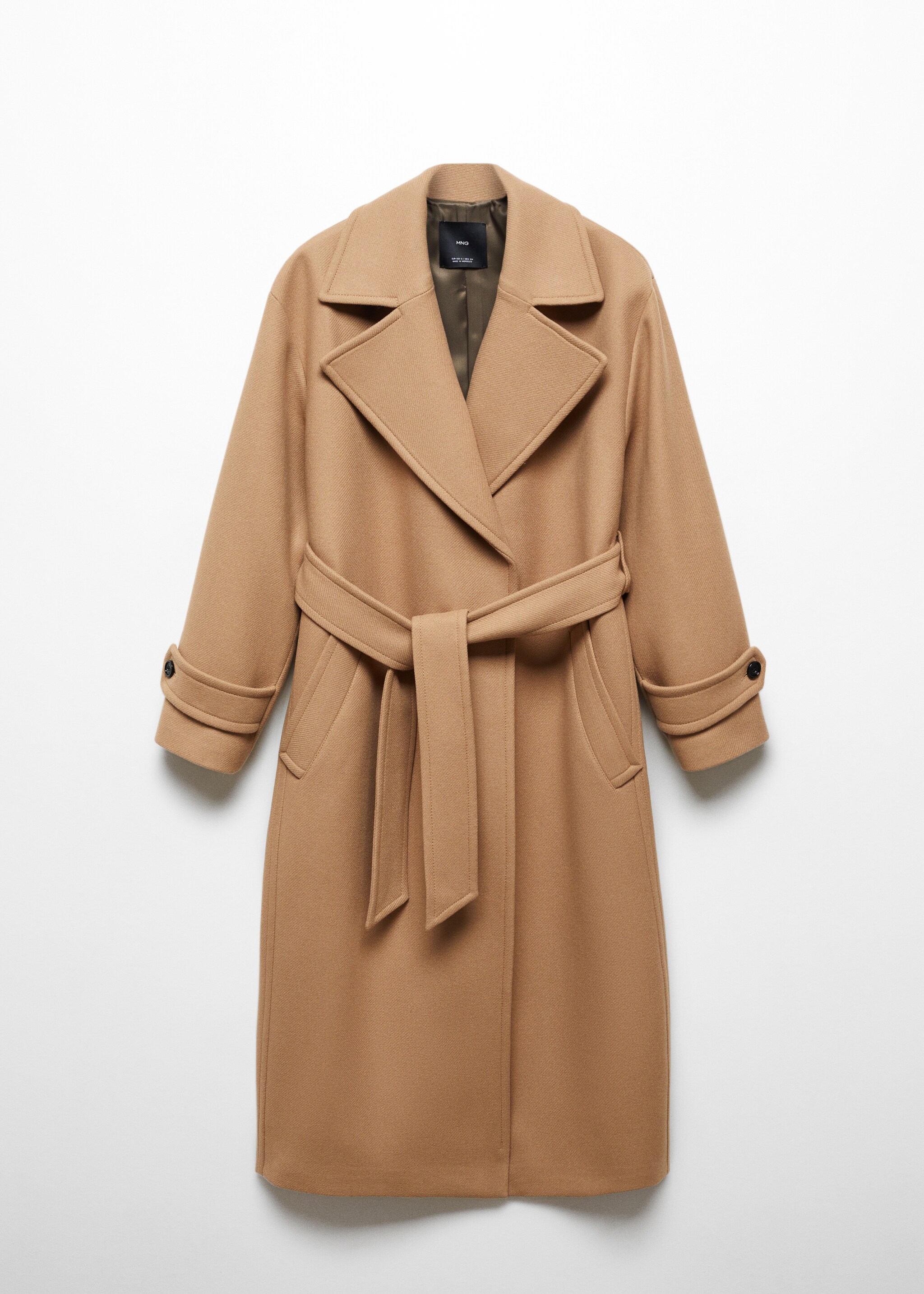 Mantel aus Manteco Wolle mit Maxi-Reverskragen - Artikel ohne Model