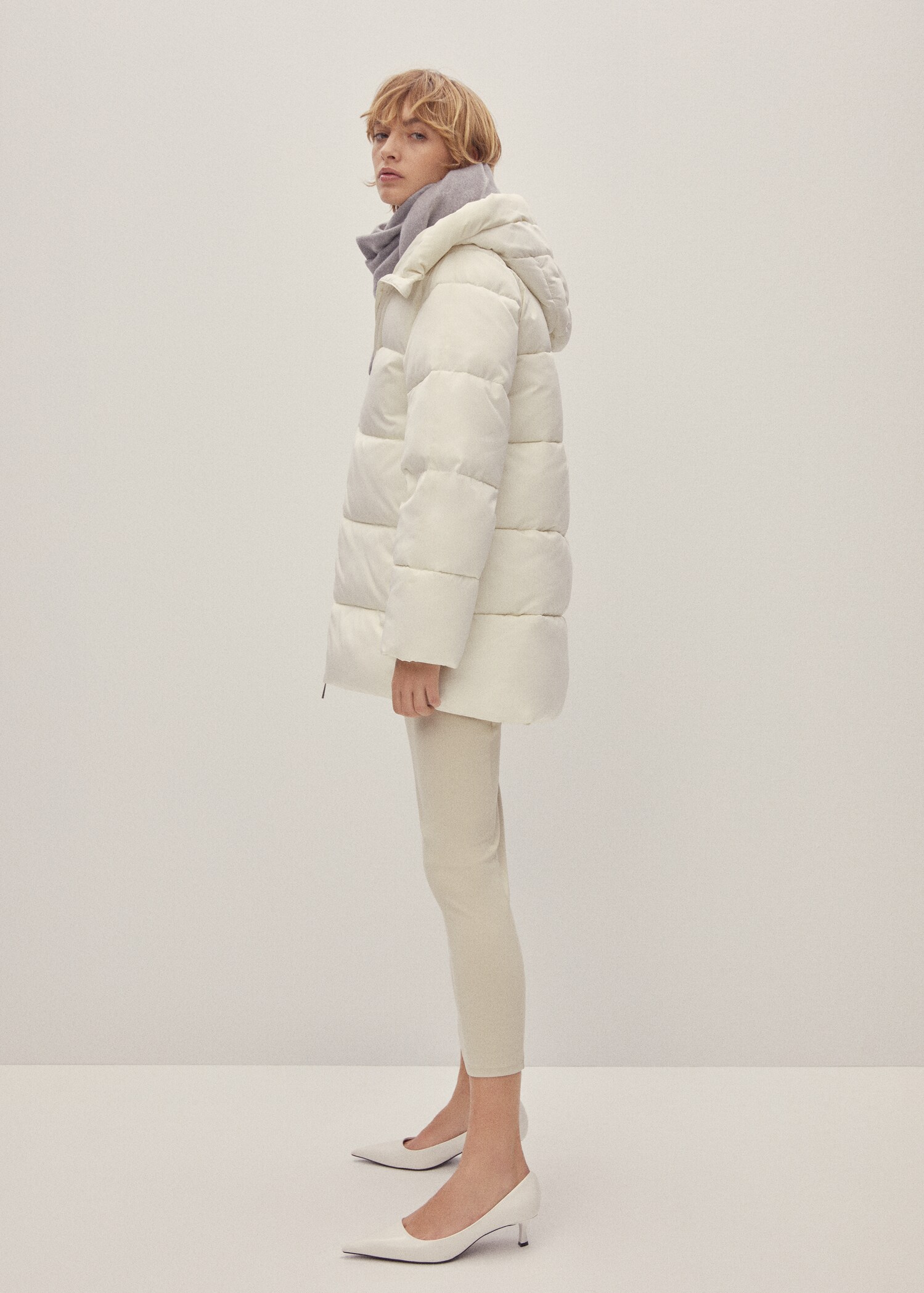 Hood quilted coat - Details of the article 6