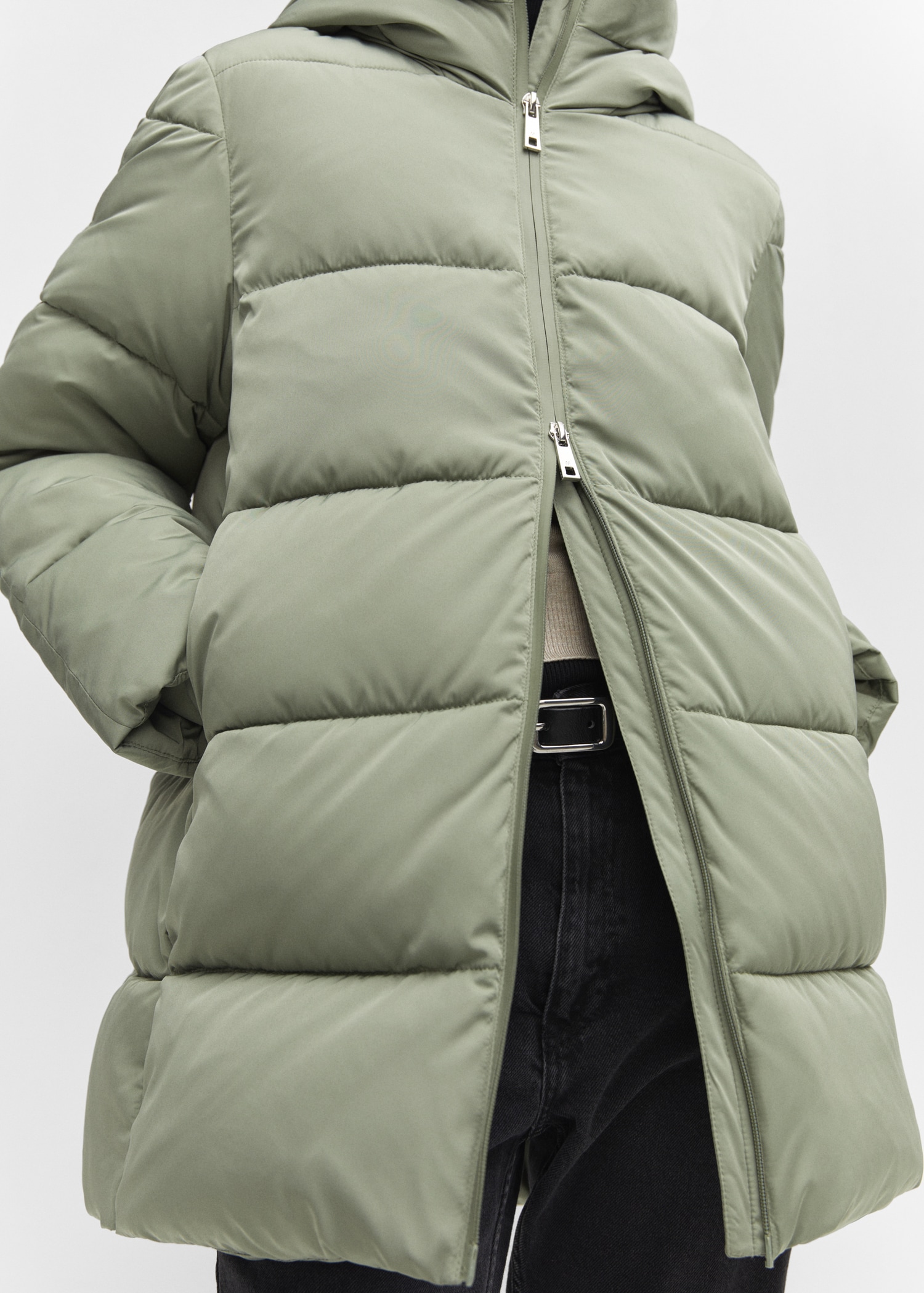 Hood quilted coat - Details of the article 6 