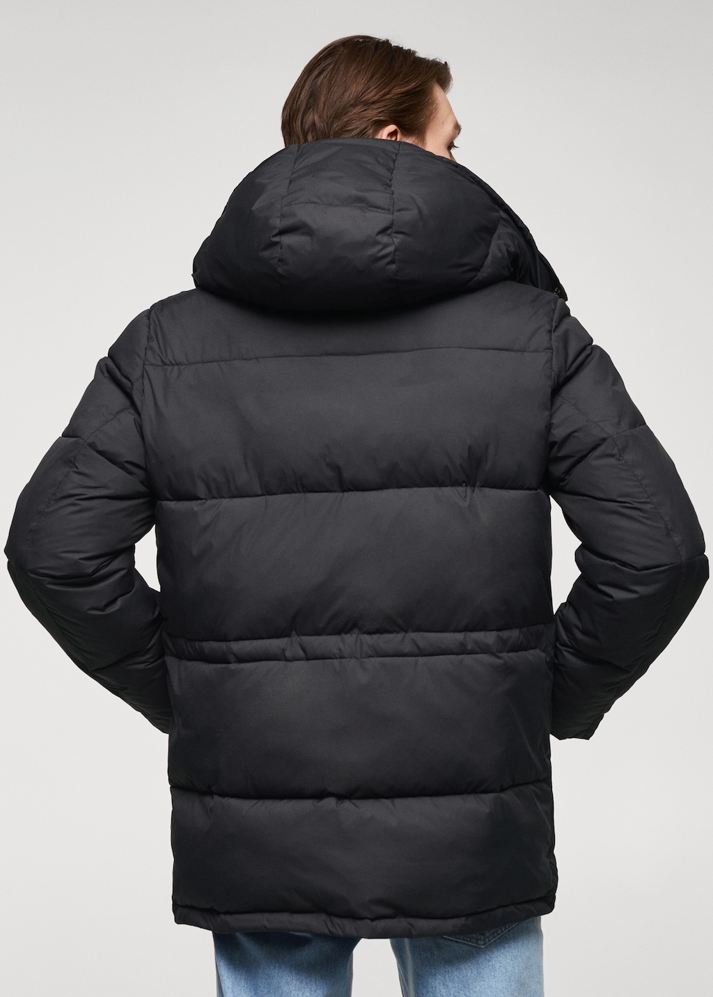Water-repellent quilted barn jacket