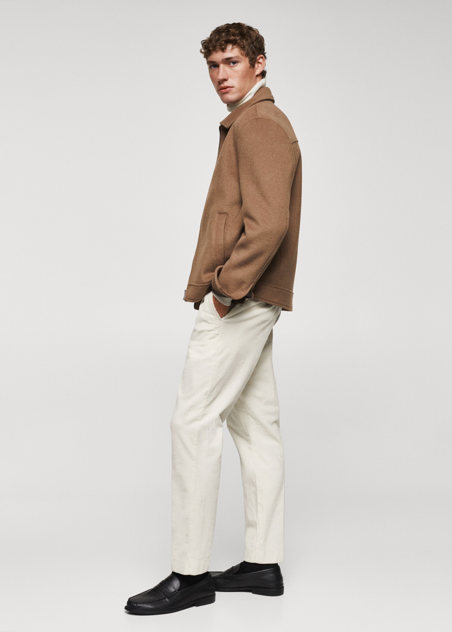 Slim fit corduroy trousers - Details of the article 2
