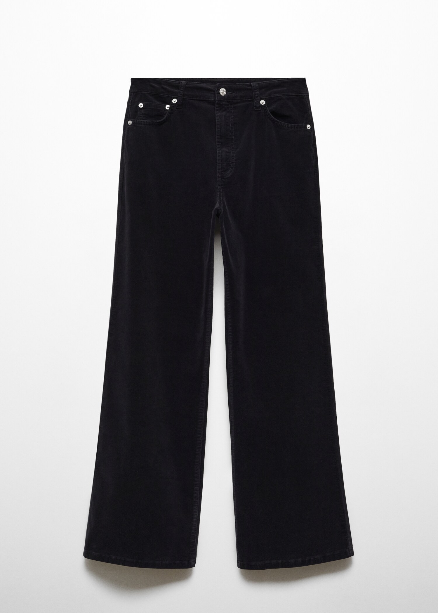 Straight mid-rise corduroy pants - Article without model