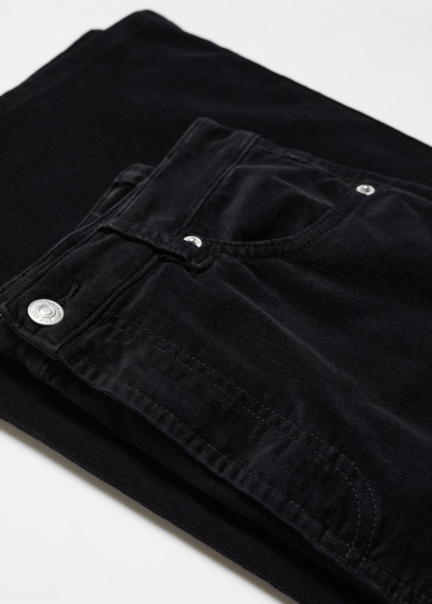 Straight mid-rise corduroy pants - Details of the article 8
