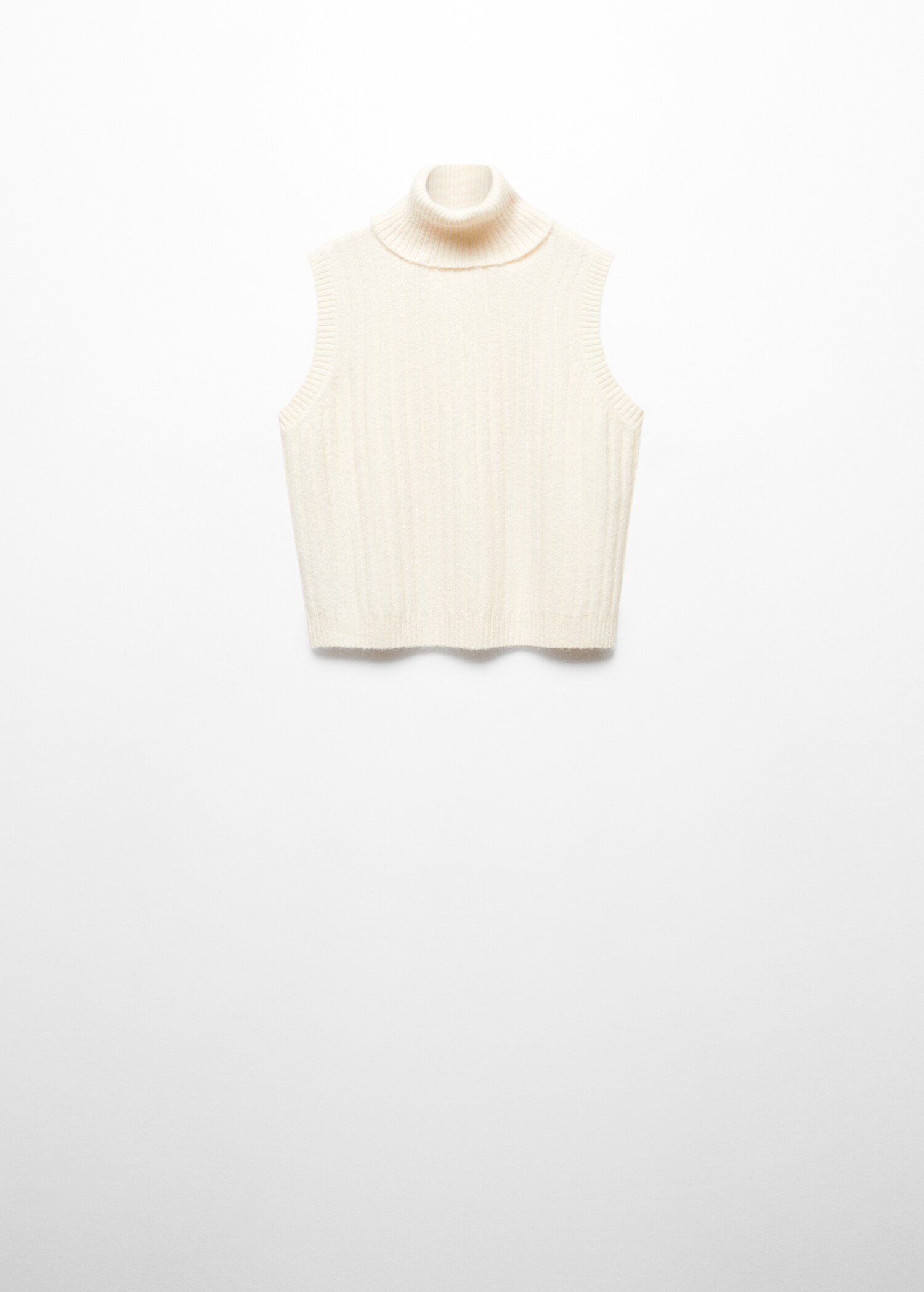 Ribbed turtleneck gilet - Article without model