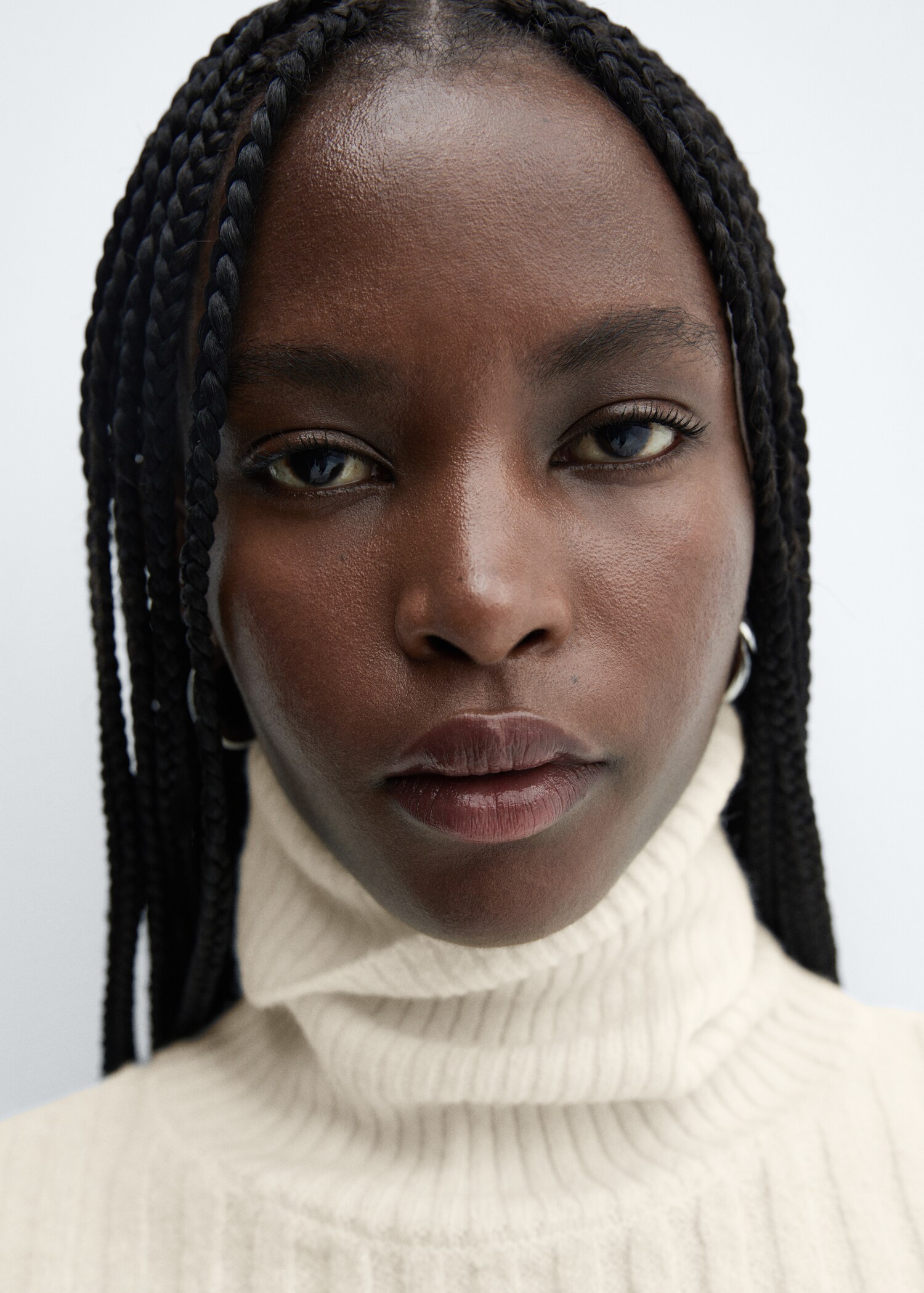 Ribbed turtleneck gilet - Details of the article 1