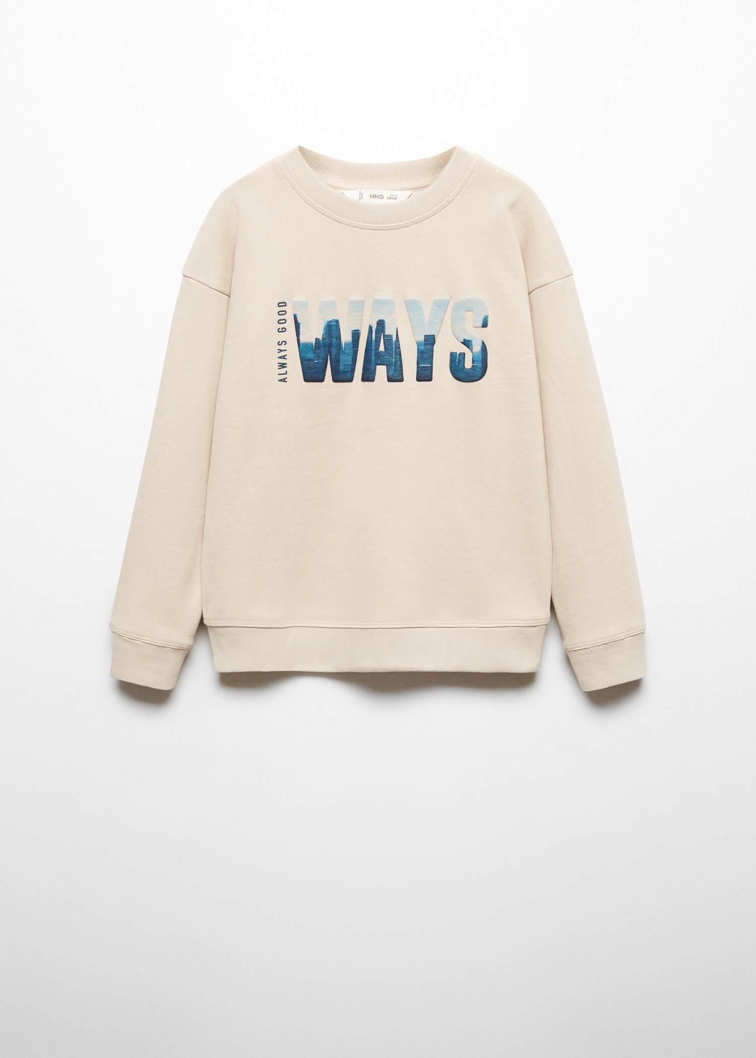 Printed message sweatshirt - Article without model