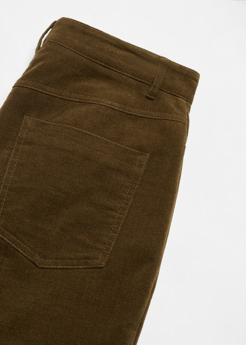 Pantalon costume velours ras
