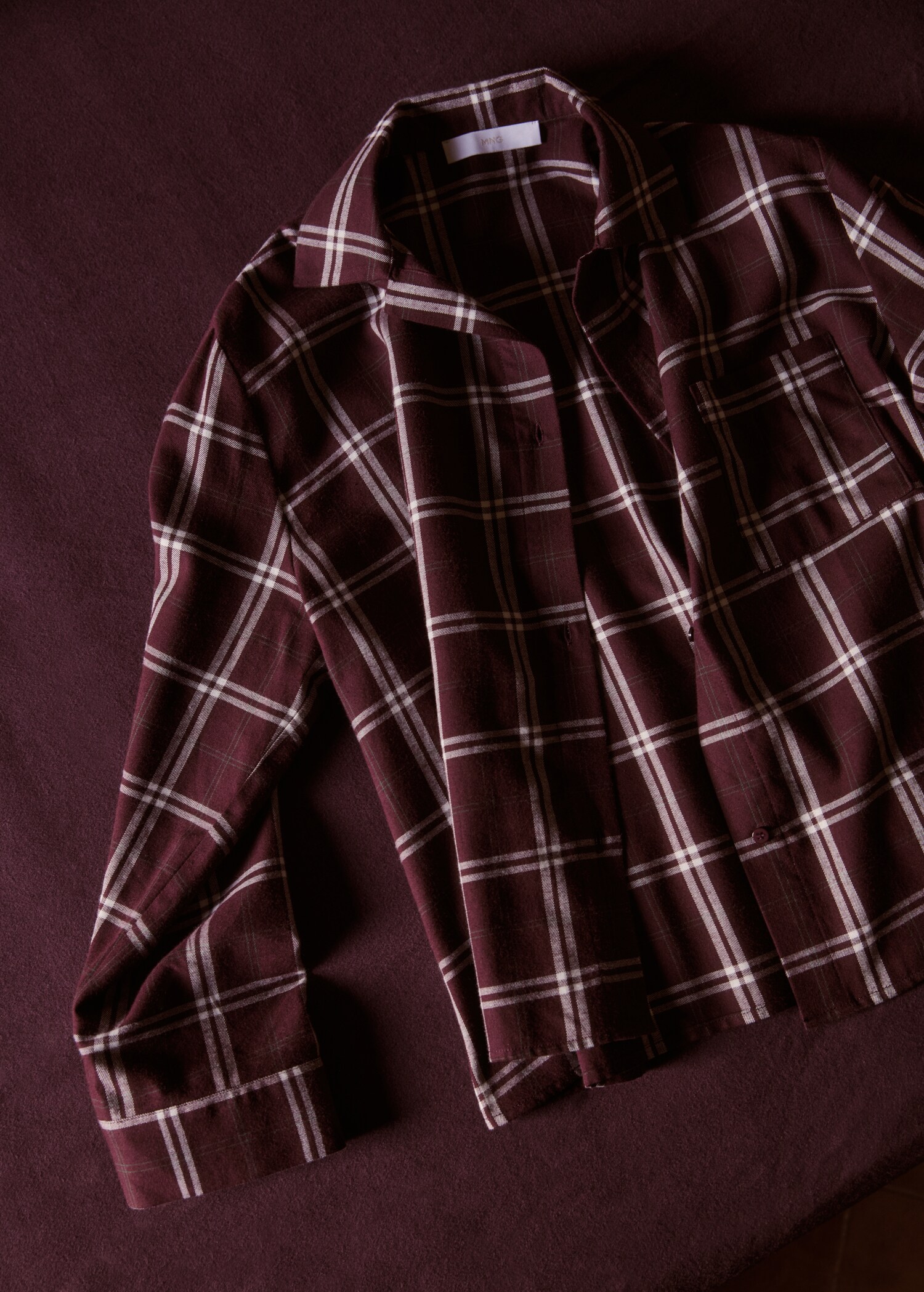 Camisa pijama cuadros franela - Detalle del artículo 7