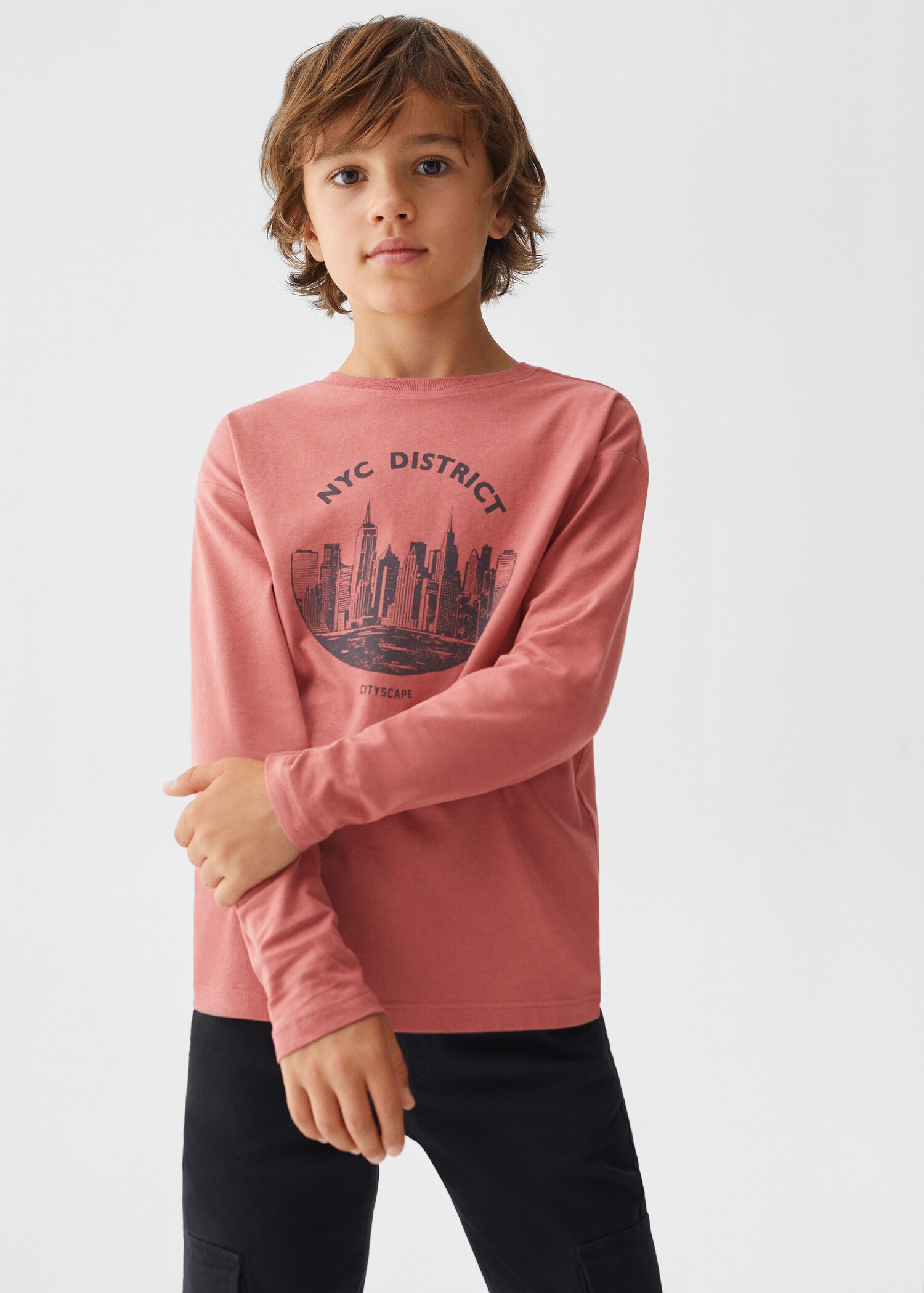 Printed long sleeve t-shirt - Medium plane