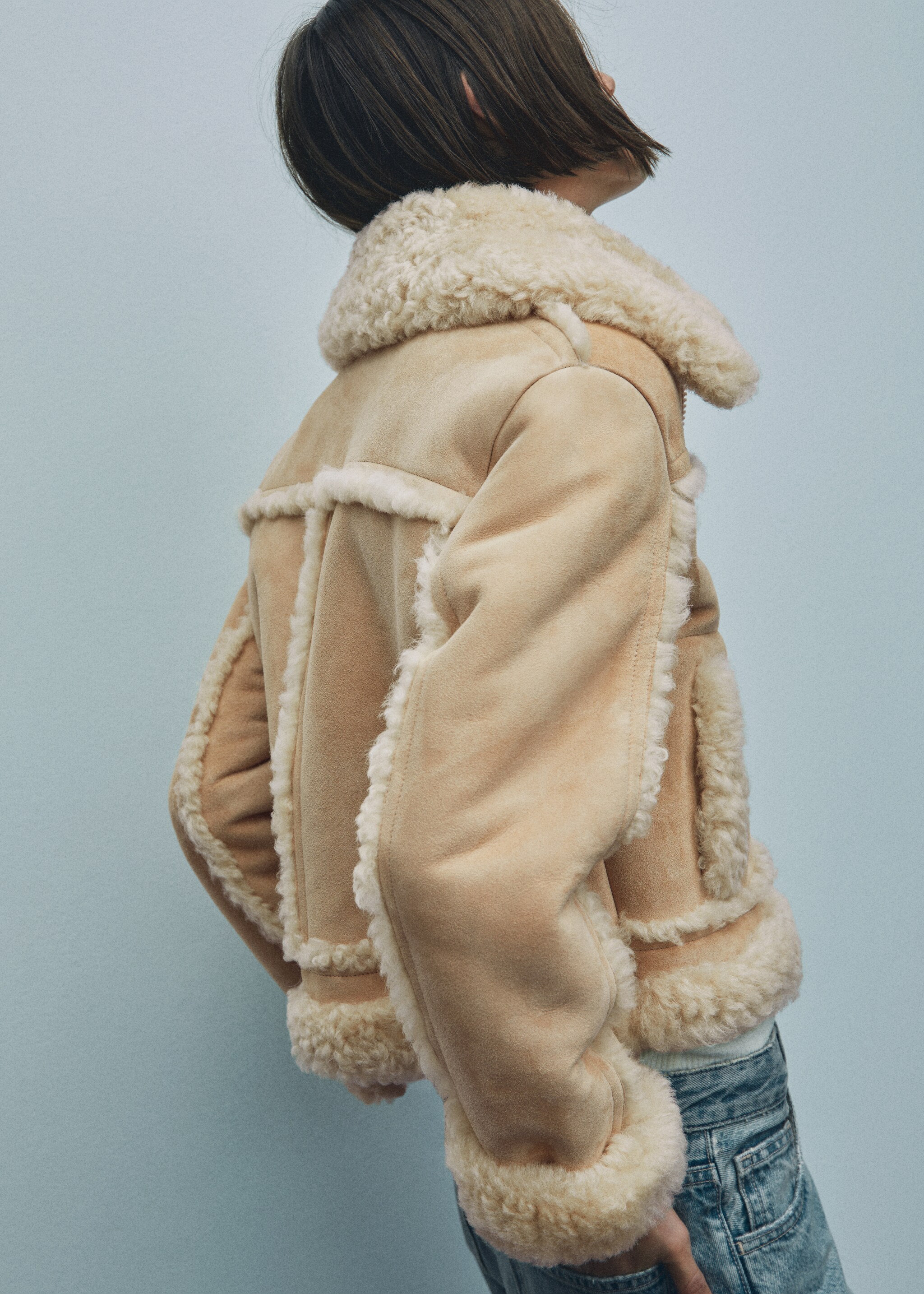 Shearling-lined leather jacket - Details of the article 7
