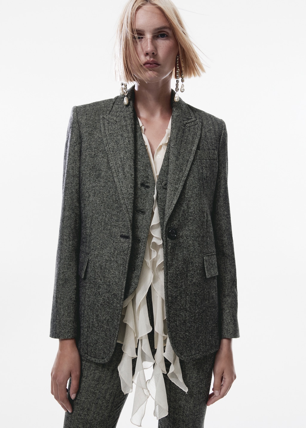 Wool suit blazer - Women | MANGO Japan Wool suit blazer - Women | MANGO Japan